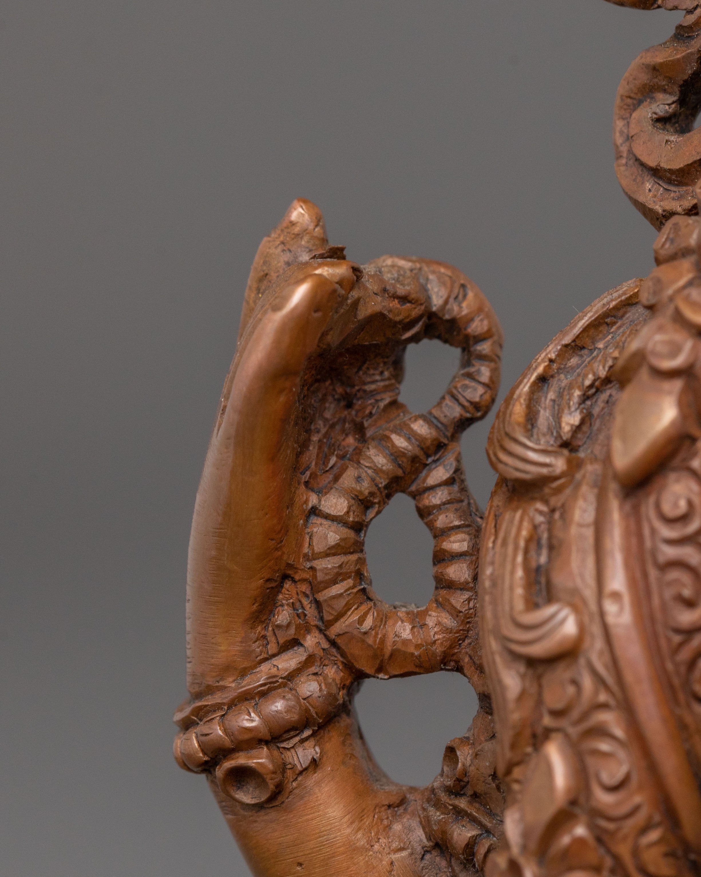Four-Armed Chenrezig Oxidized Statue | Home Decor