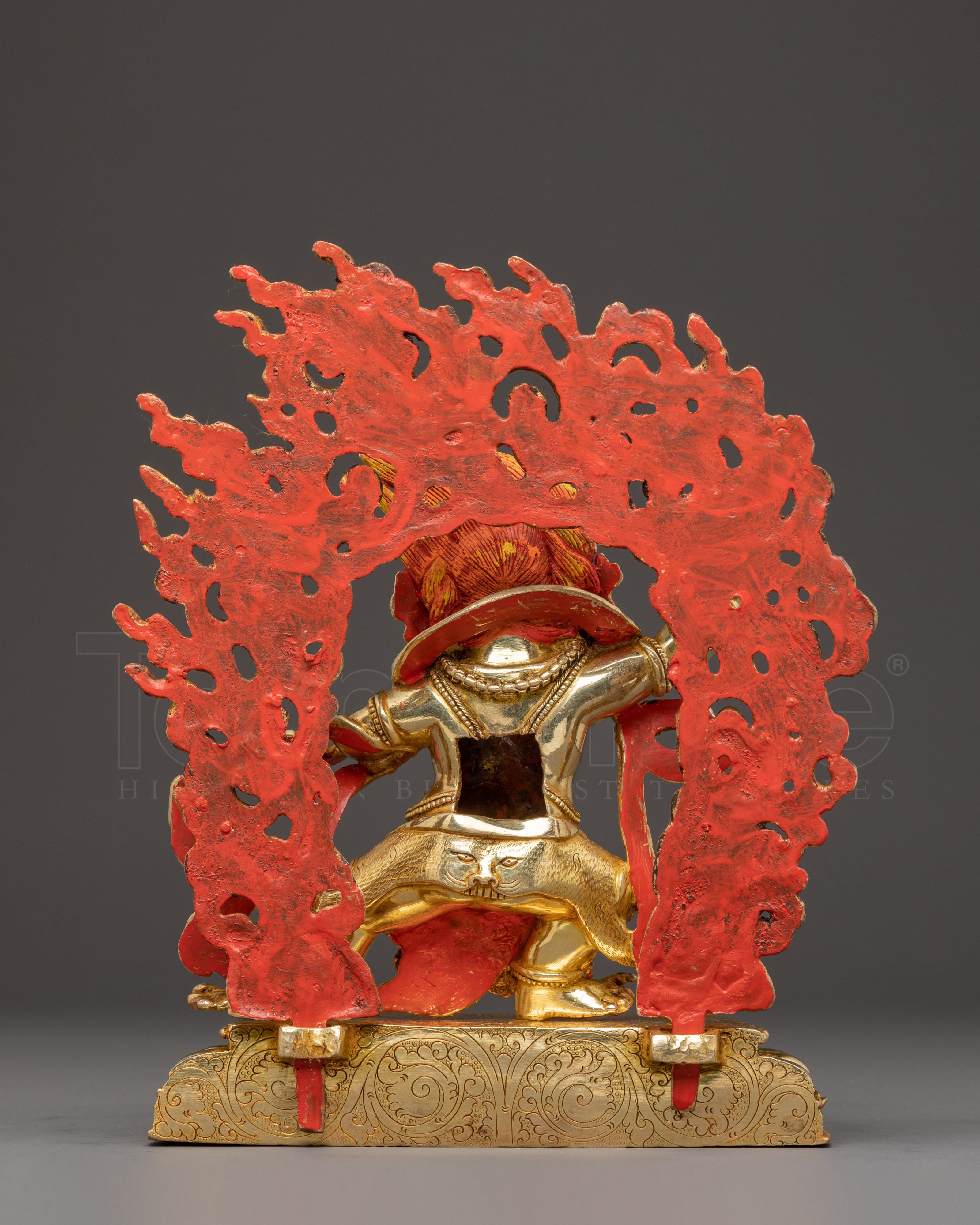 Golden Vajrapani Handcrafted Statue | Wrathful Protector of Wisdom