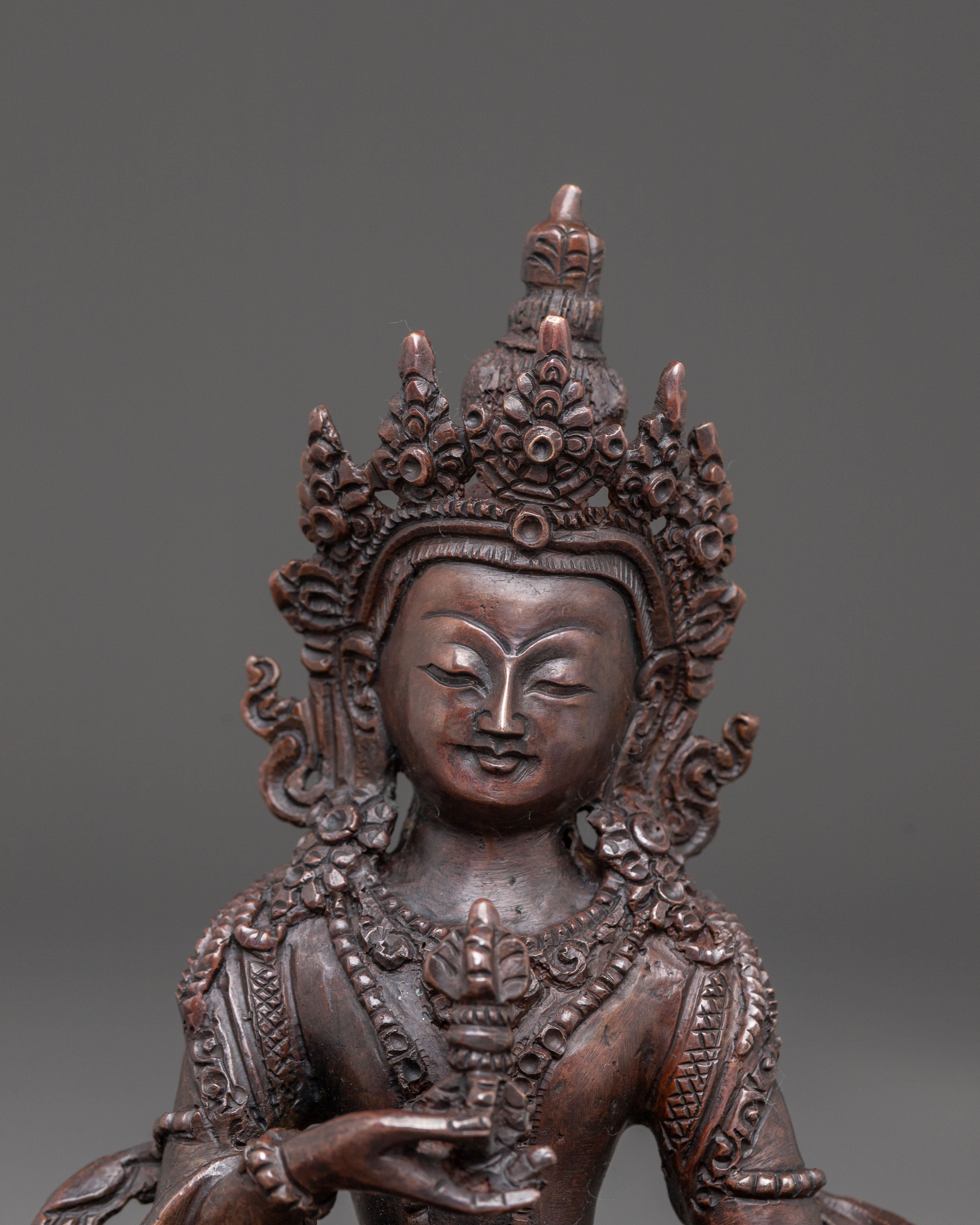 Handcrafted Vajrasattva Oxidized Statue | Tibetan Buddhist Purification