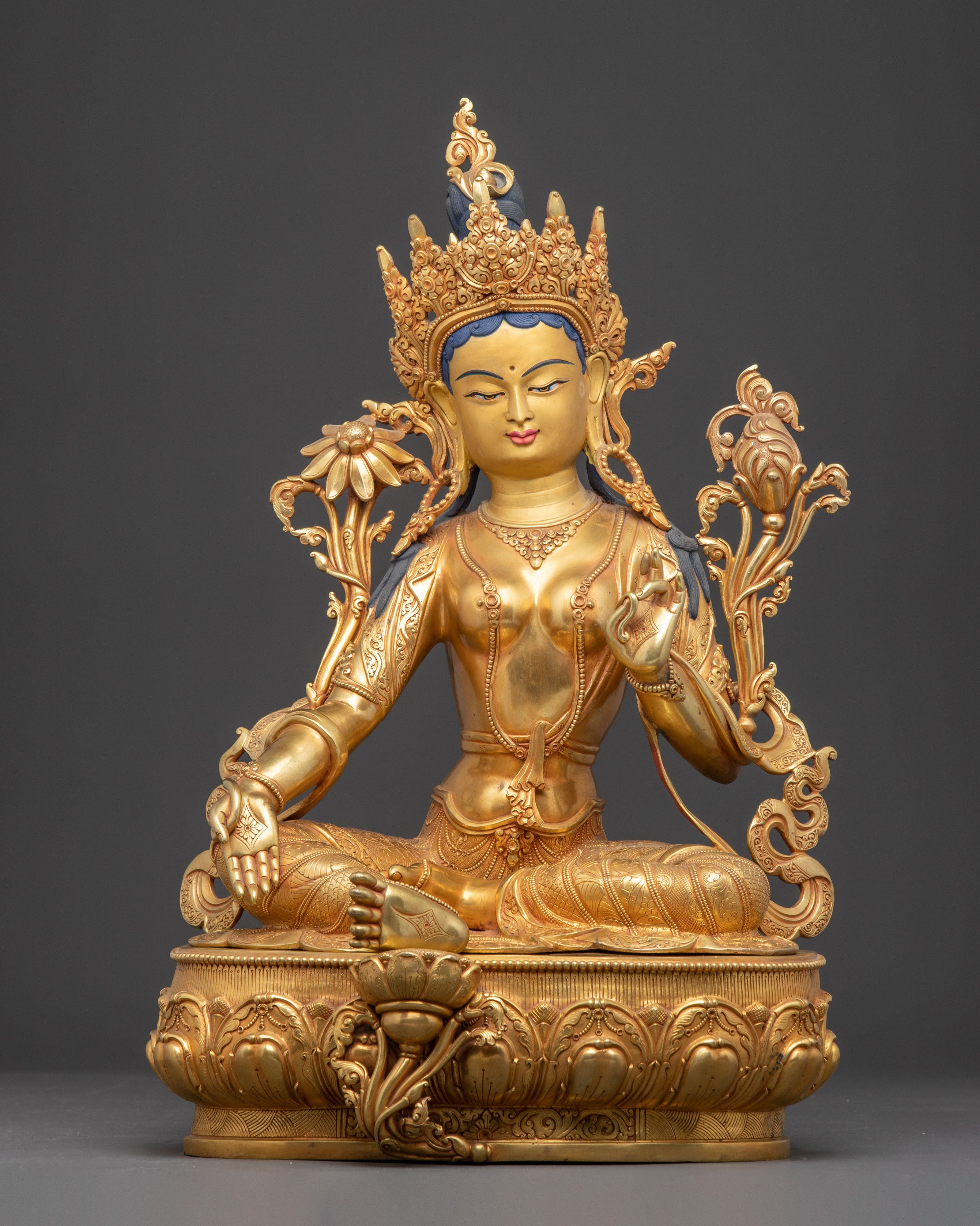Divine Radiant Shyama Tara Statue | Mother of All Buddhas
