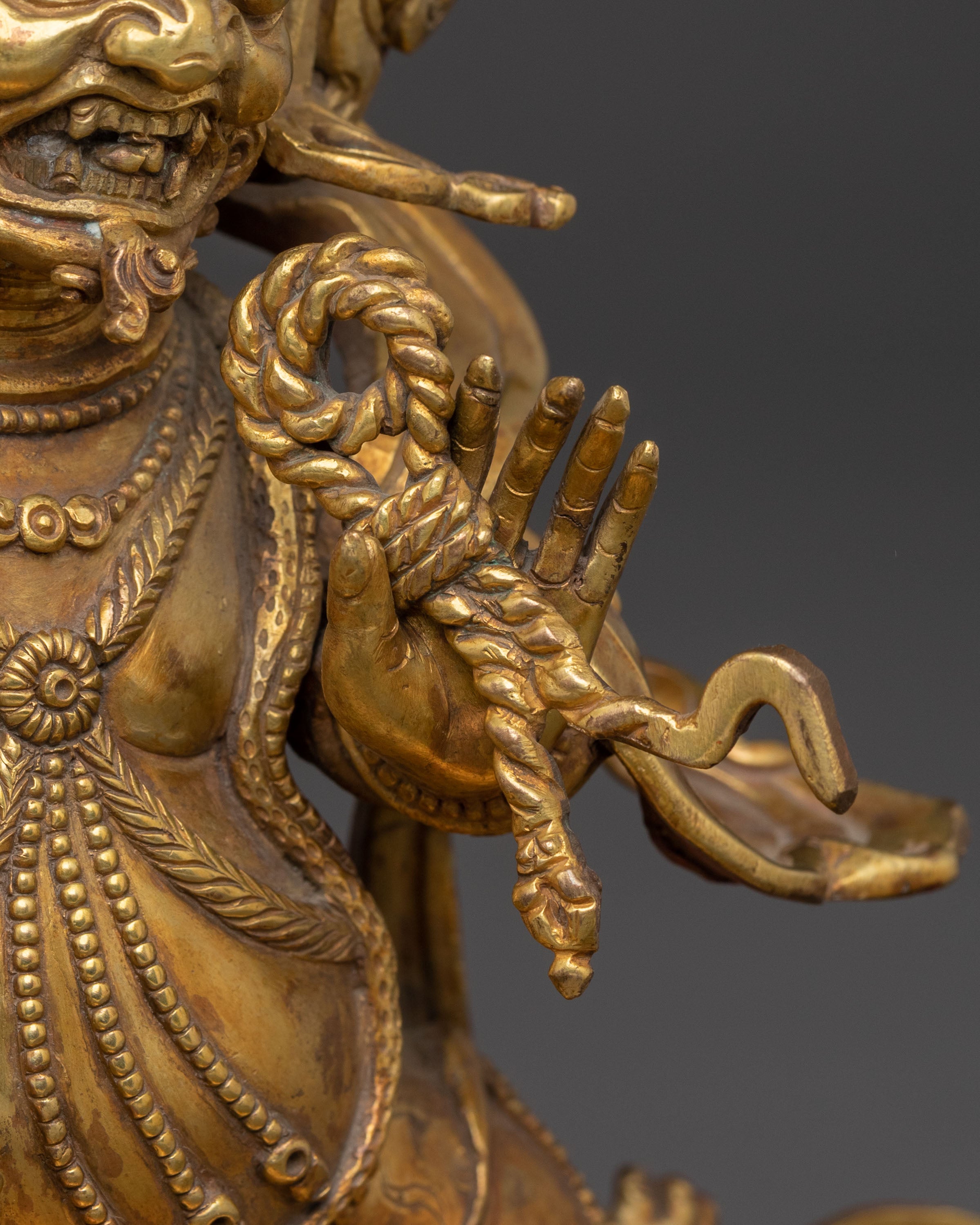 Vajrapani Buddhist Sculpture with Copper Body