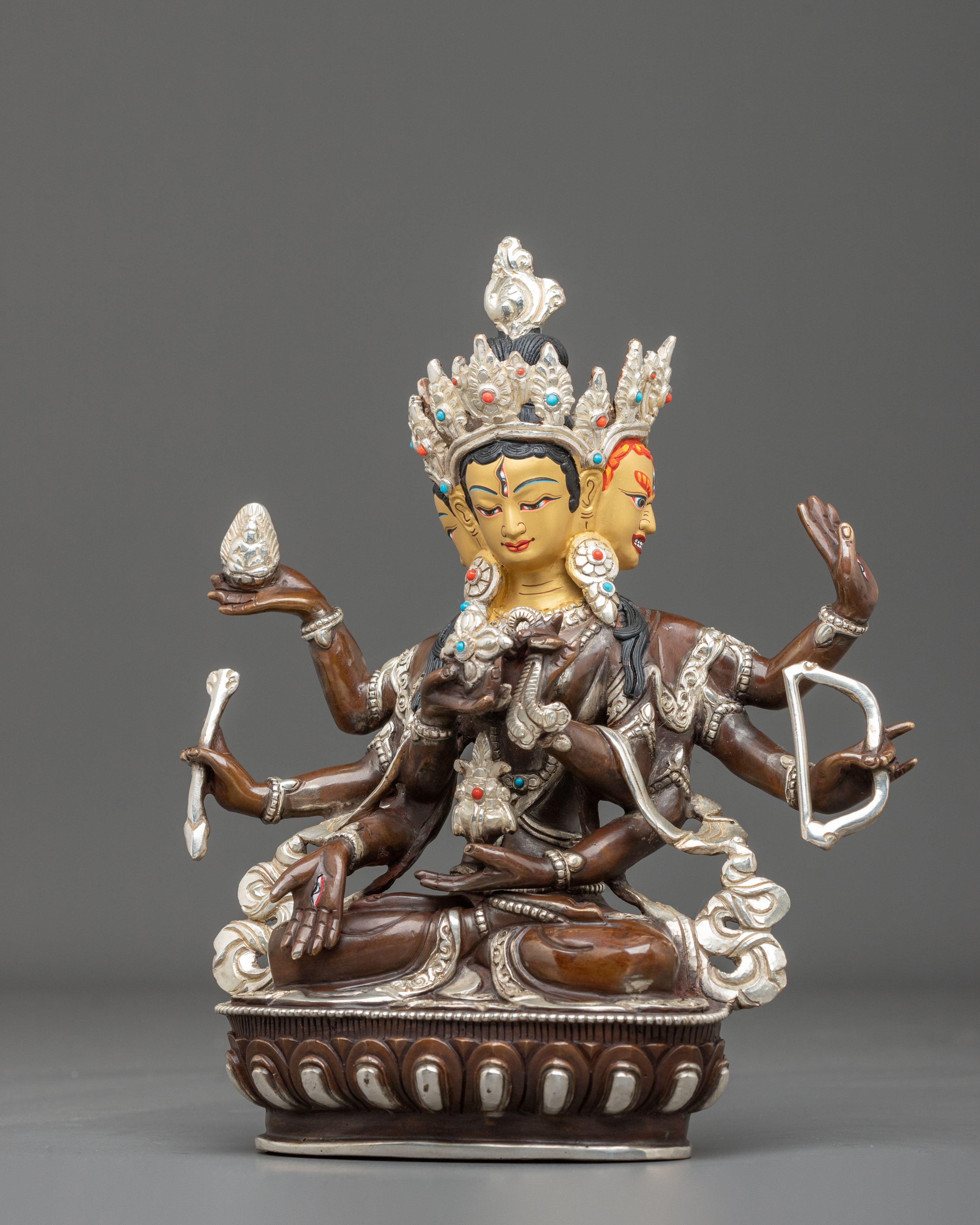 Namgyalma Longevity Blessing Sculpture with Silver Plating