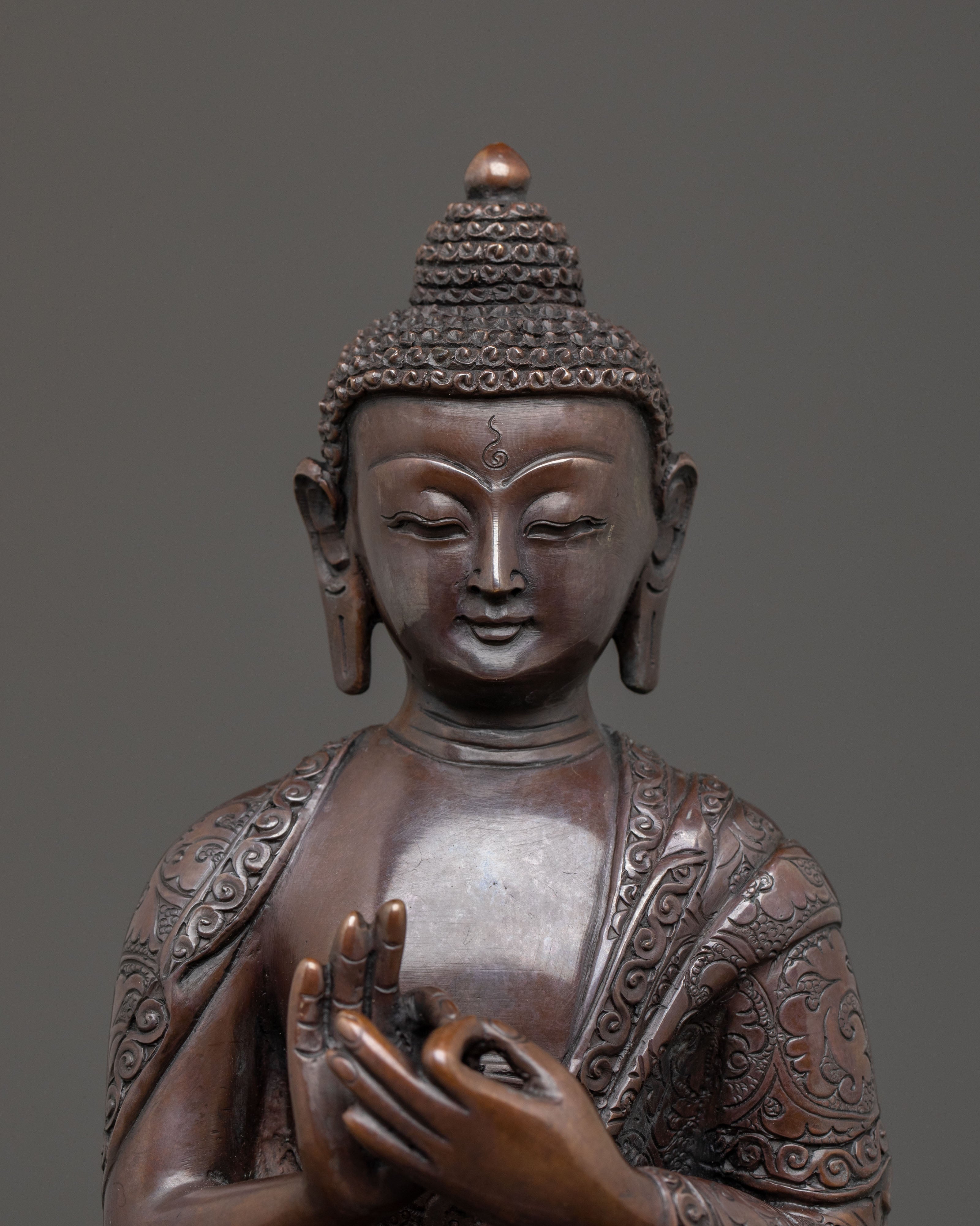 Vairocana Oxidized Copper Statue | Sacred Icon