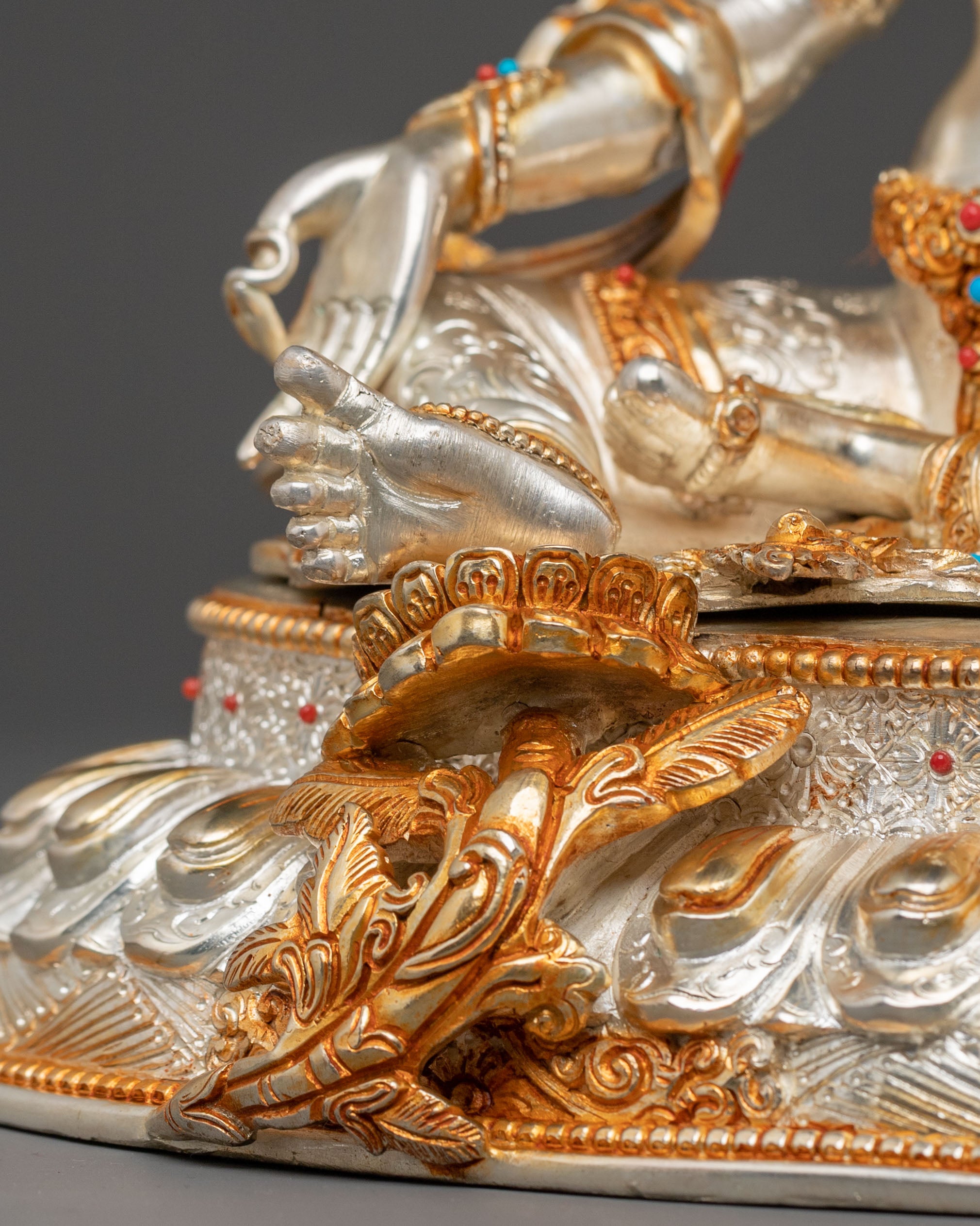 Green Tara Statue – Serene Copper Sculpture