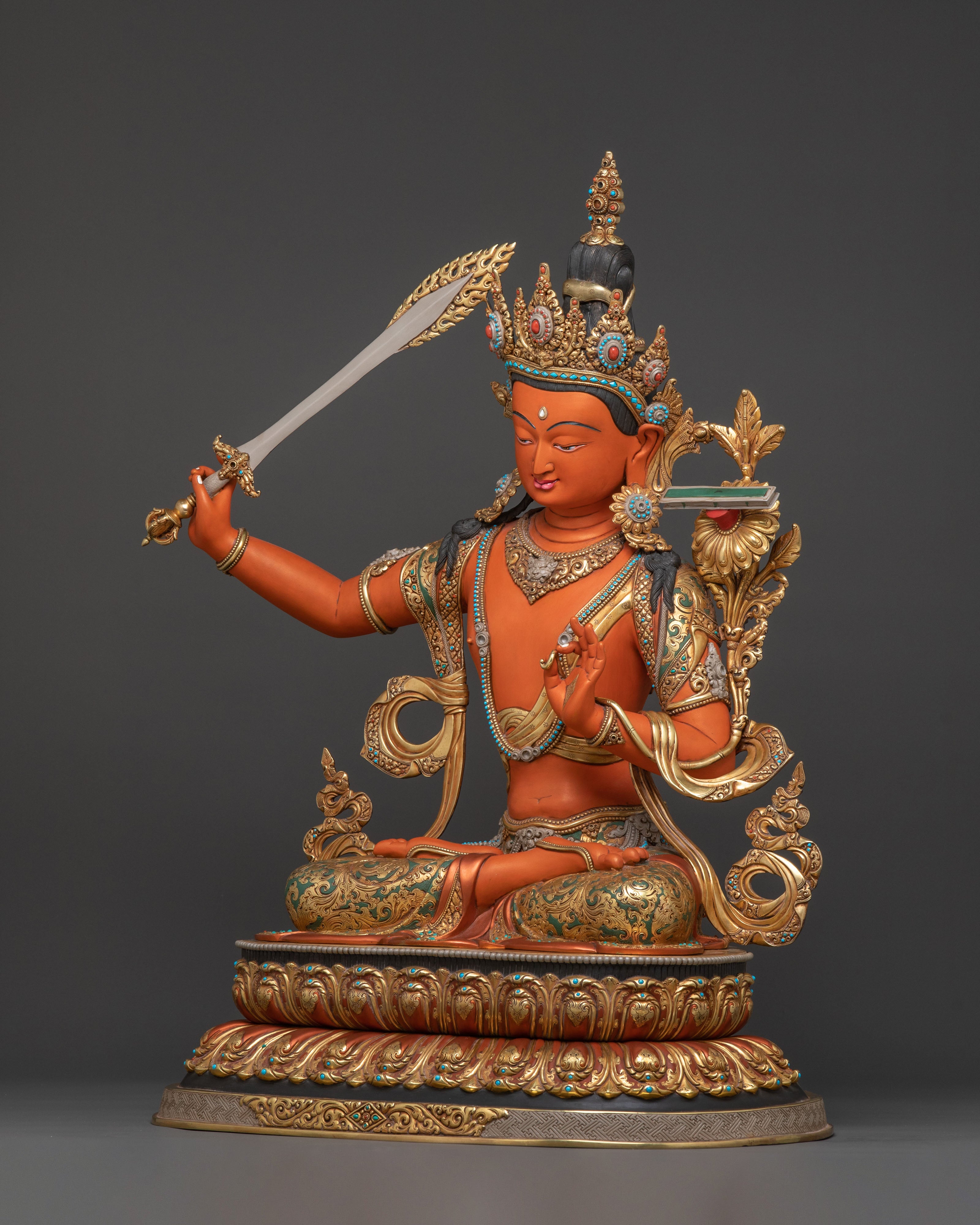 Manjushri Awakening Statue | Bodhisattva of Wisdom and Knowledge