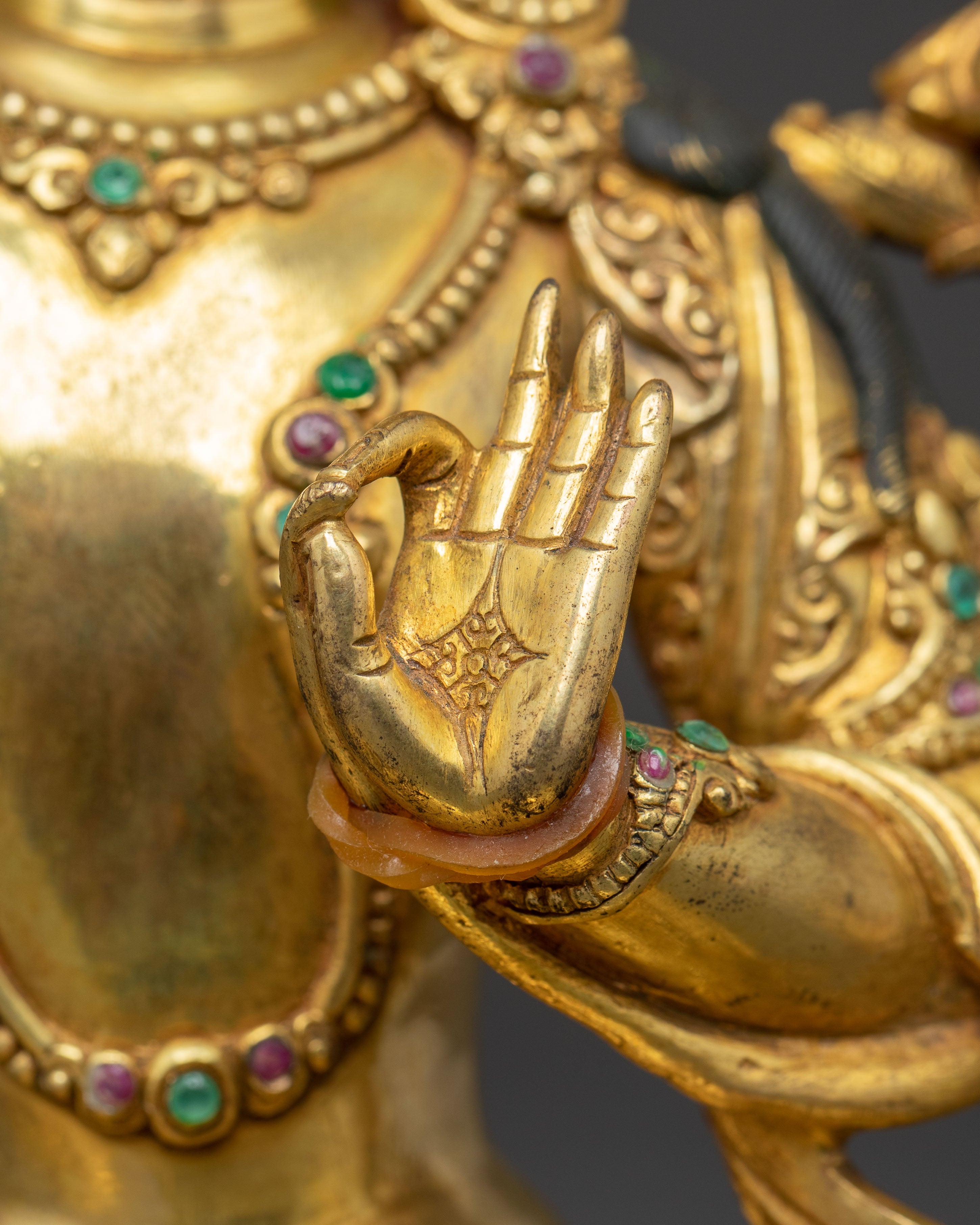 Handmade Manjushri Copper Body Statue | Himalayan Buddhist Decor