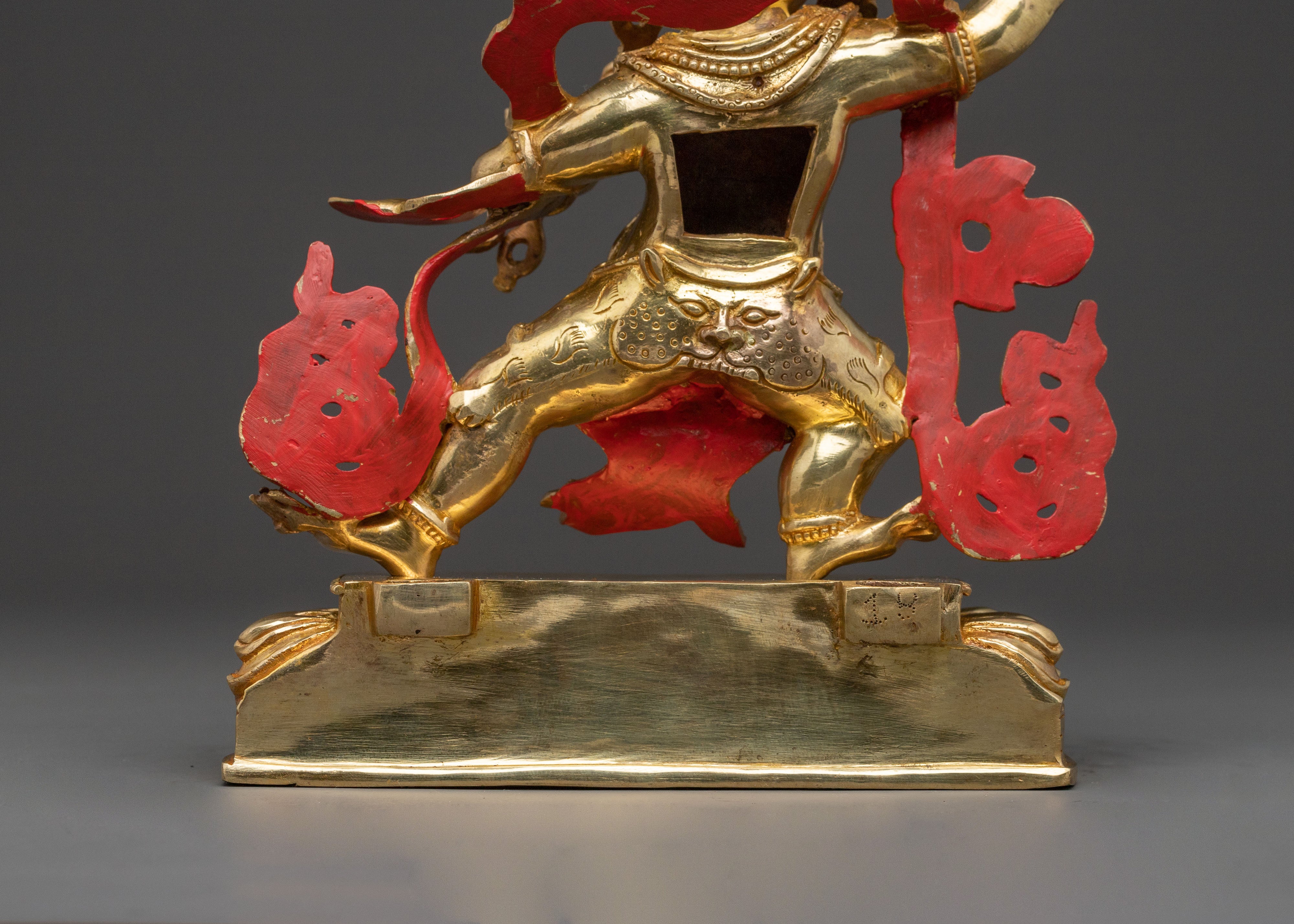 Handcrafted Vajrapani Spiritual Statue - 24K Gold Gilded