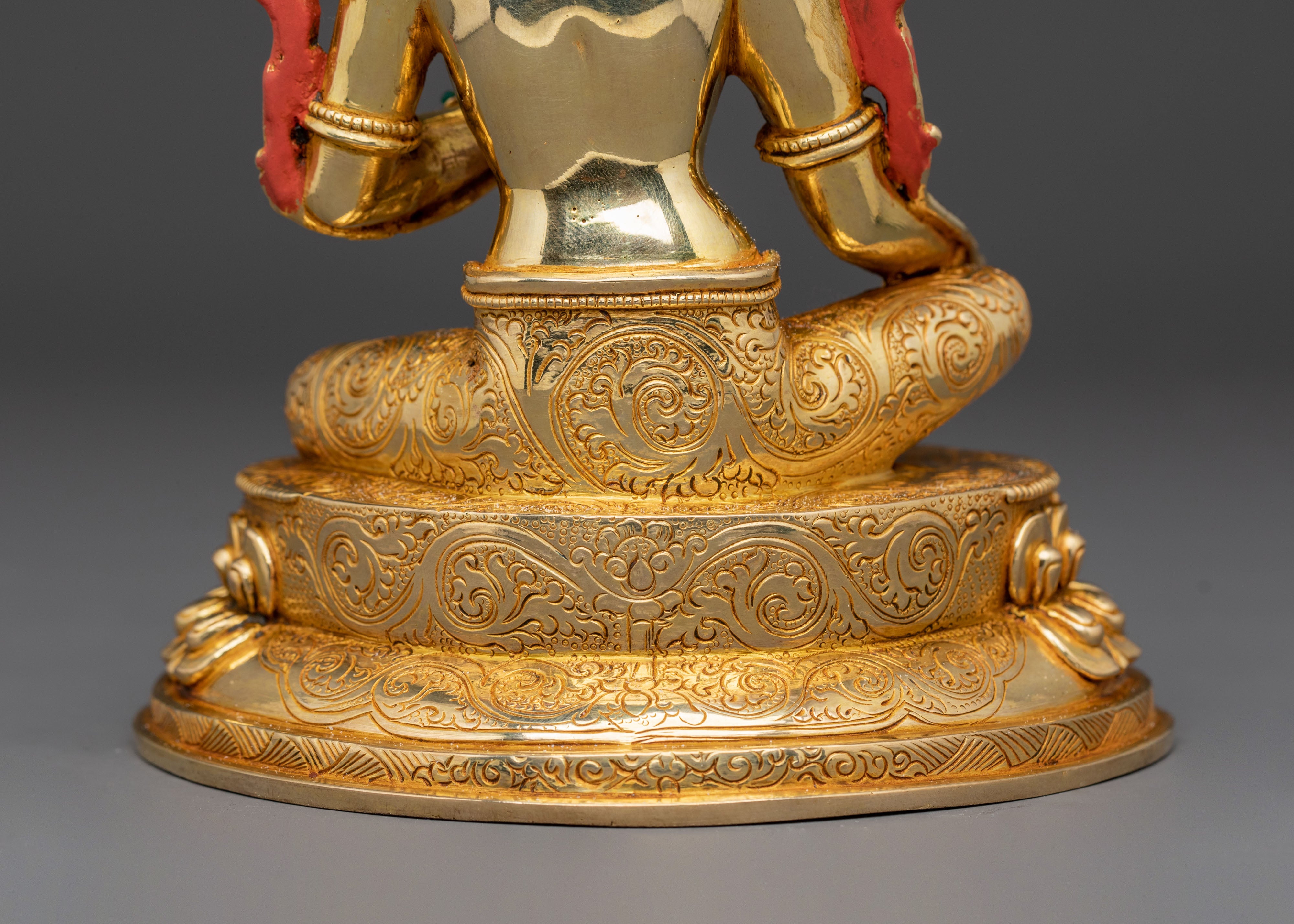 Spiritual Green Tara Compassion Statue | Gold Gilded Statue
