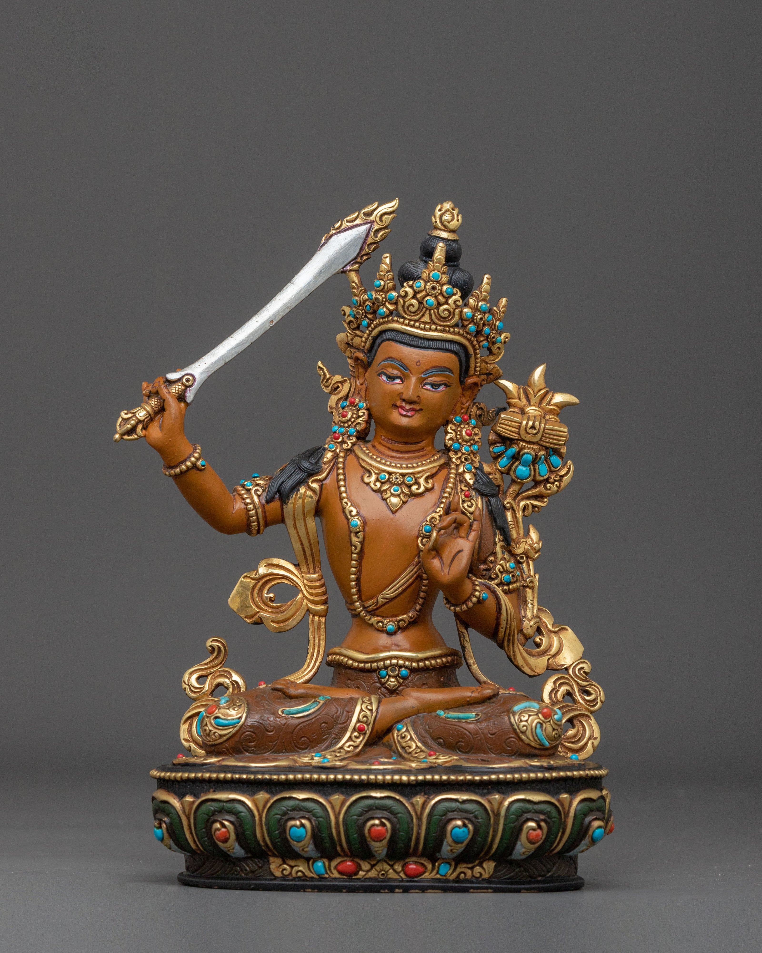 Enlightened Manjushri Bodhisattva Statue | Buddhist Shrine