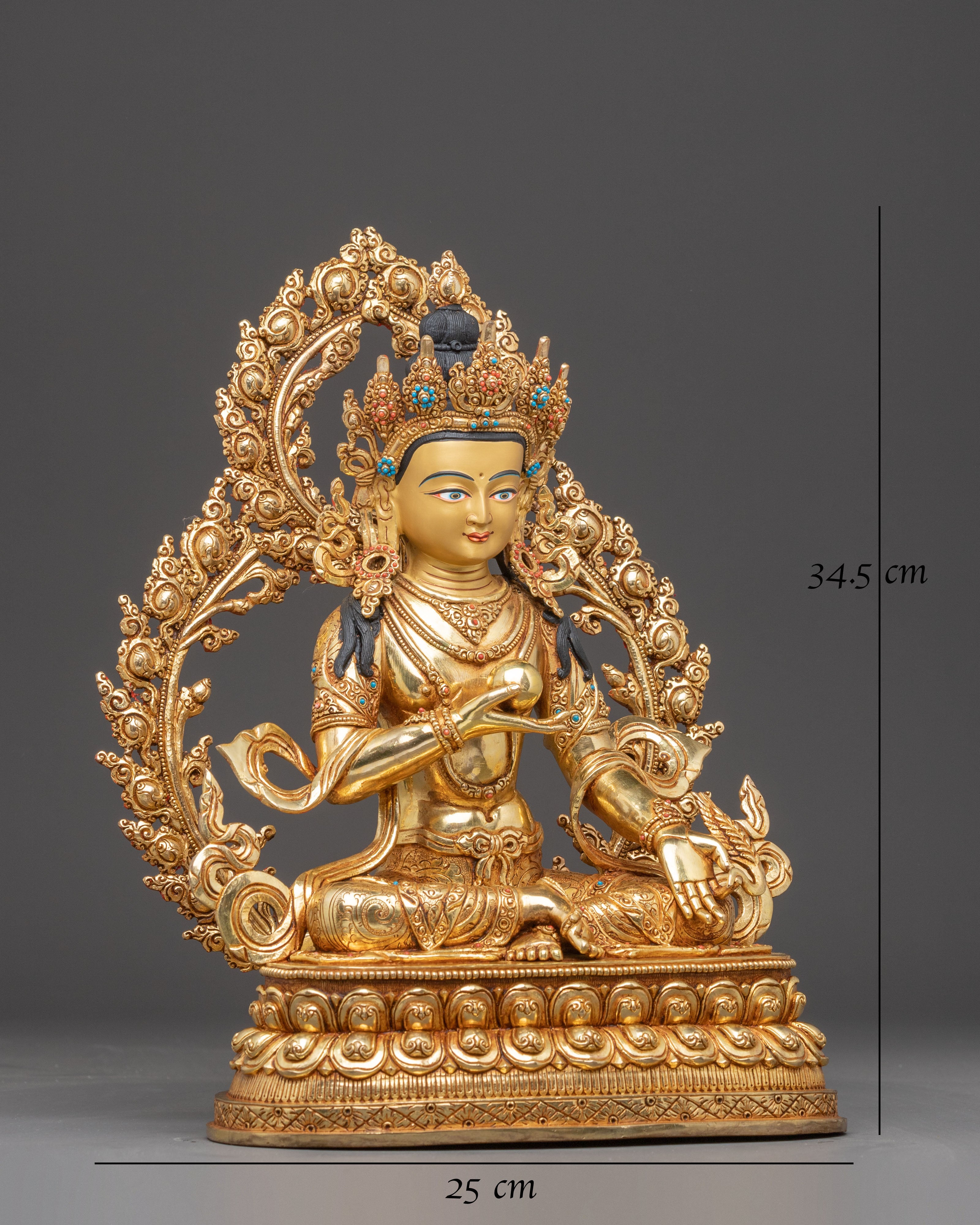 Golden Kshitigarbha Bodhisattva Statue | Guardian of the Earth and Beings