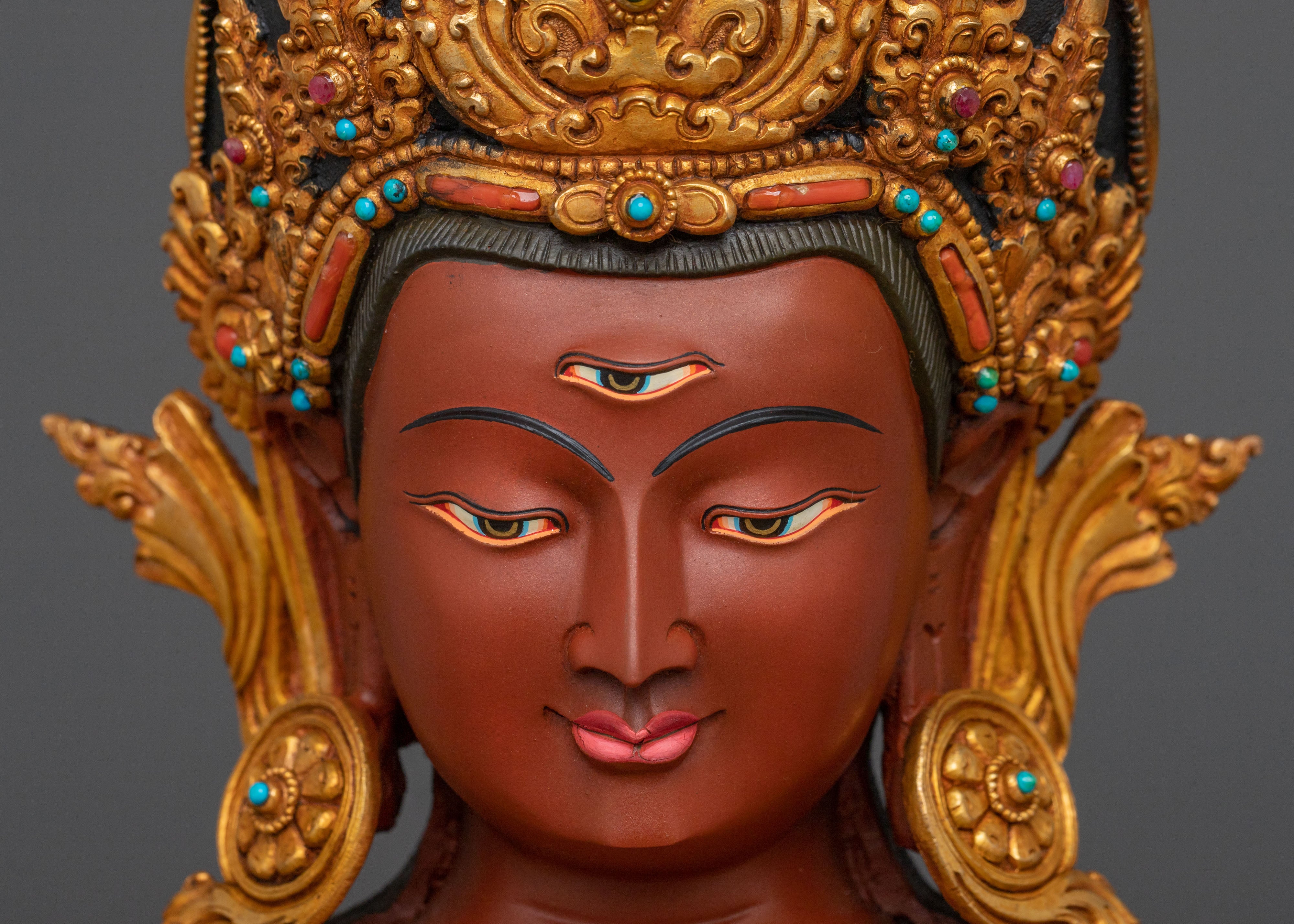 Handmade Statue of Indra: Protector of the Universe
