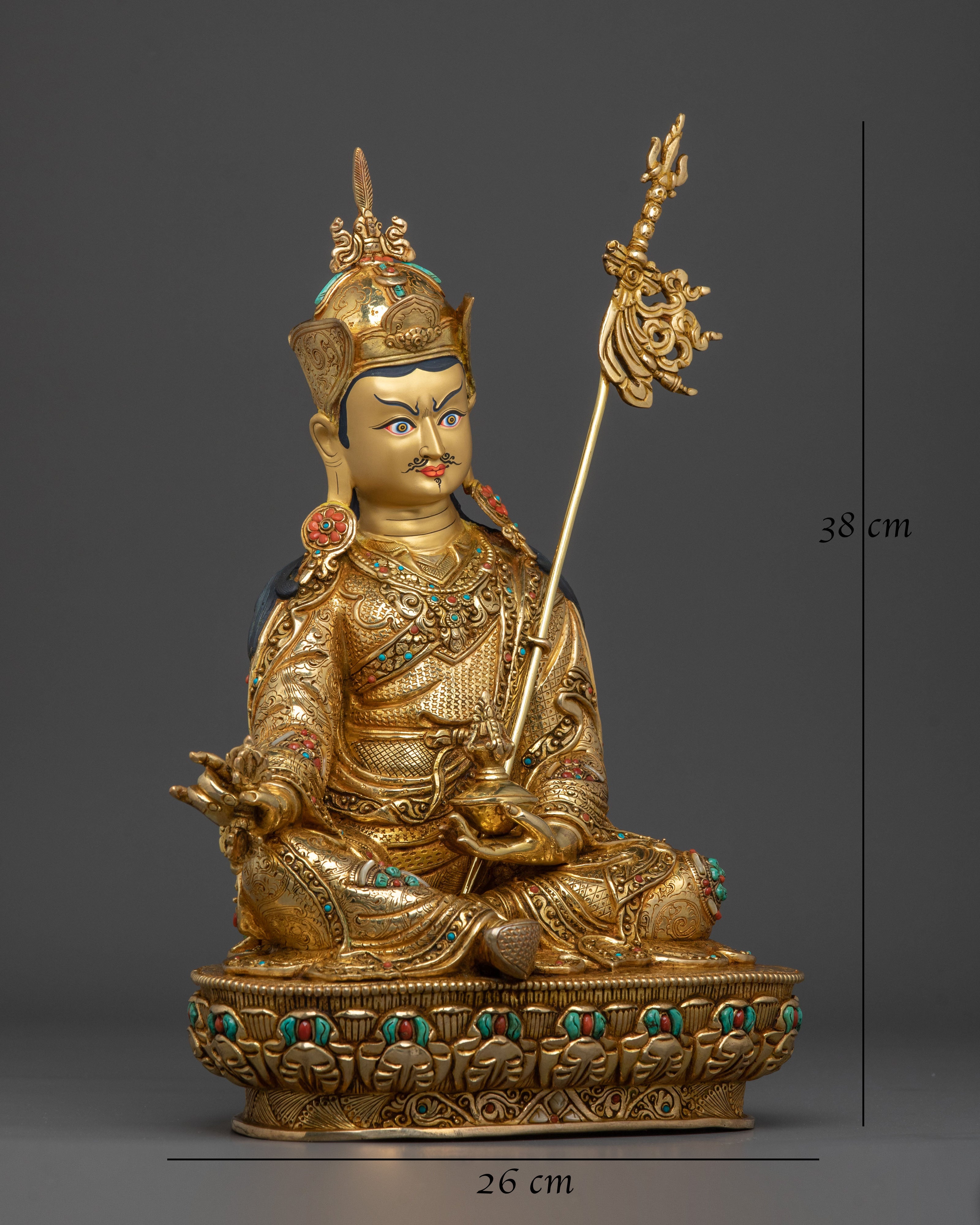 Traditional Handmade Tibetan Guru Rinpoche Statue