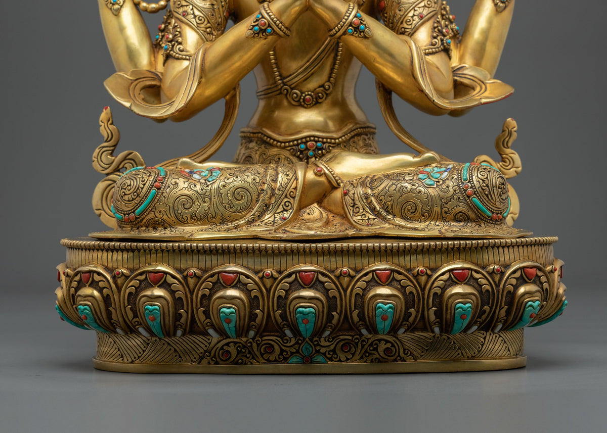 henrezig Statue with 24K Gold Coating