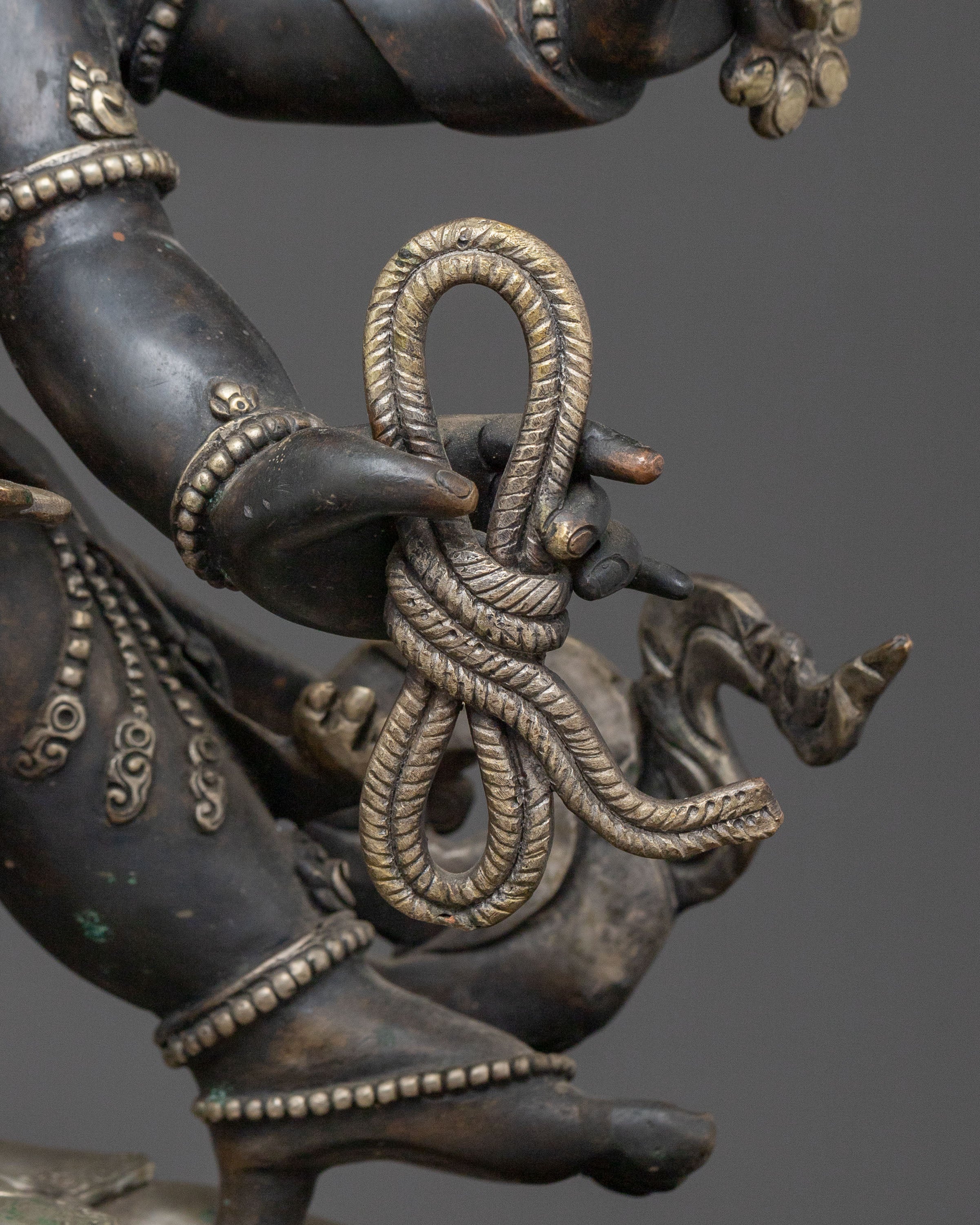 Six-Armed Mahakala Sacred Statue | Antique Finishing
