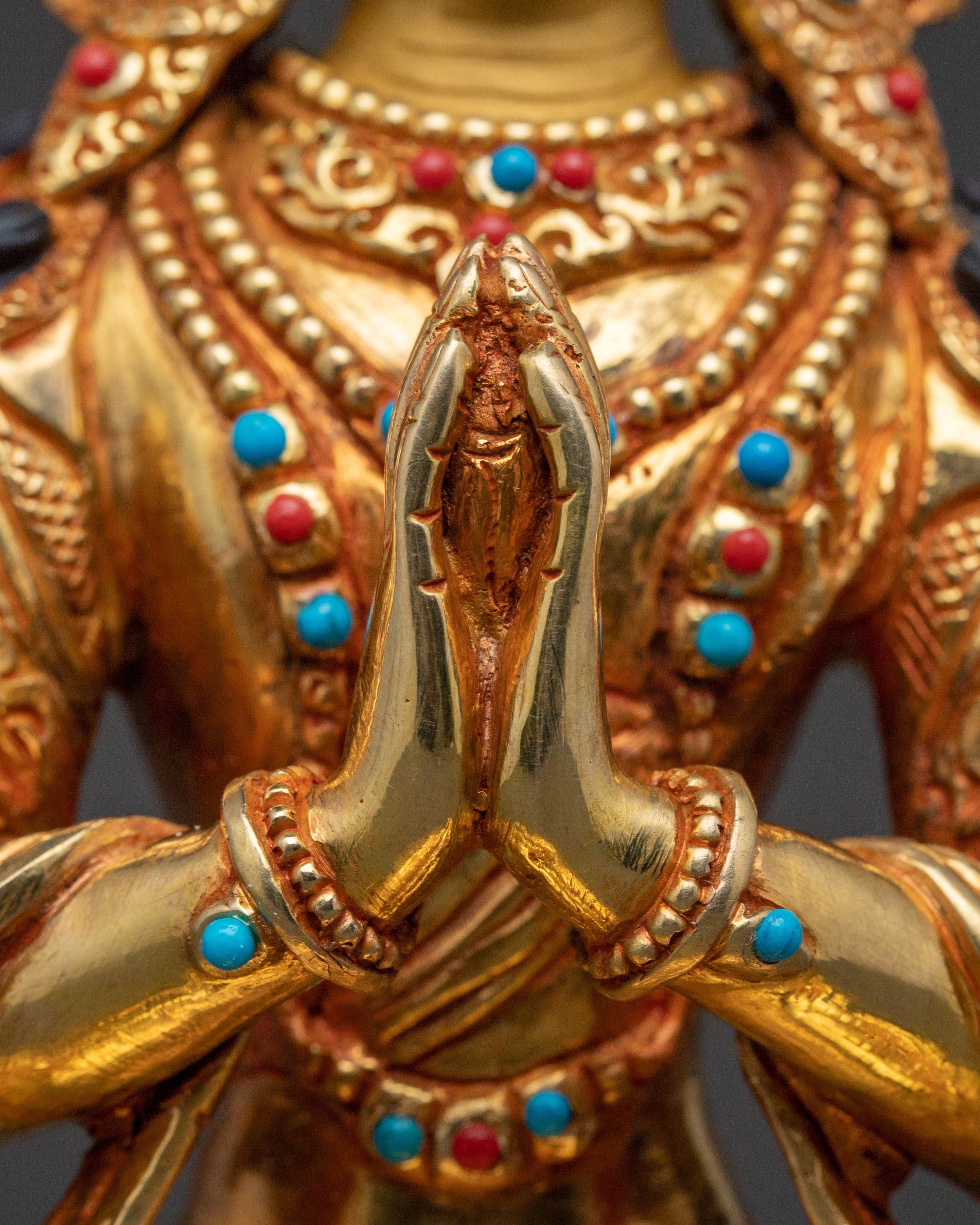 Chenrezig Gold Gilded Sacred Statue – Himalayan Artistry