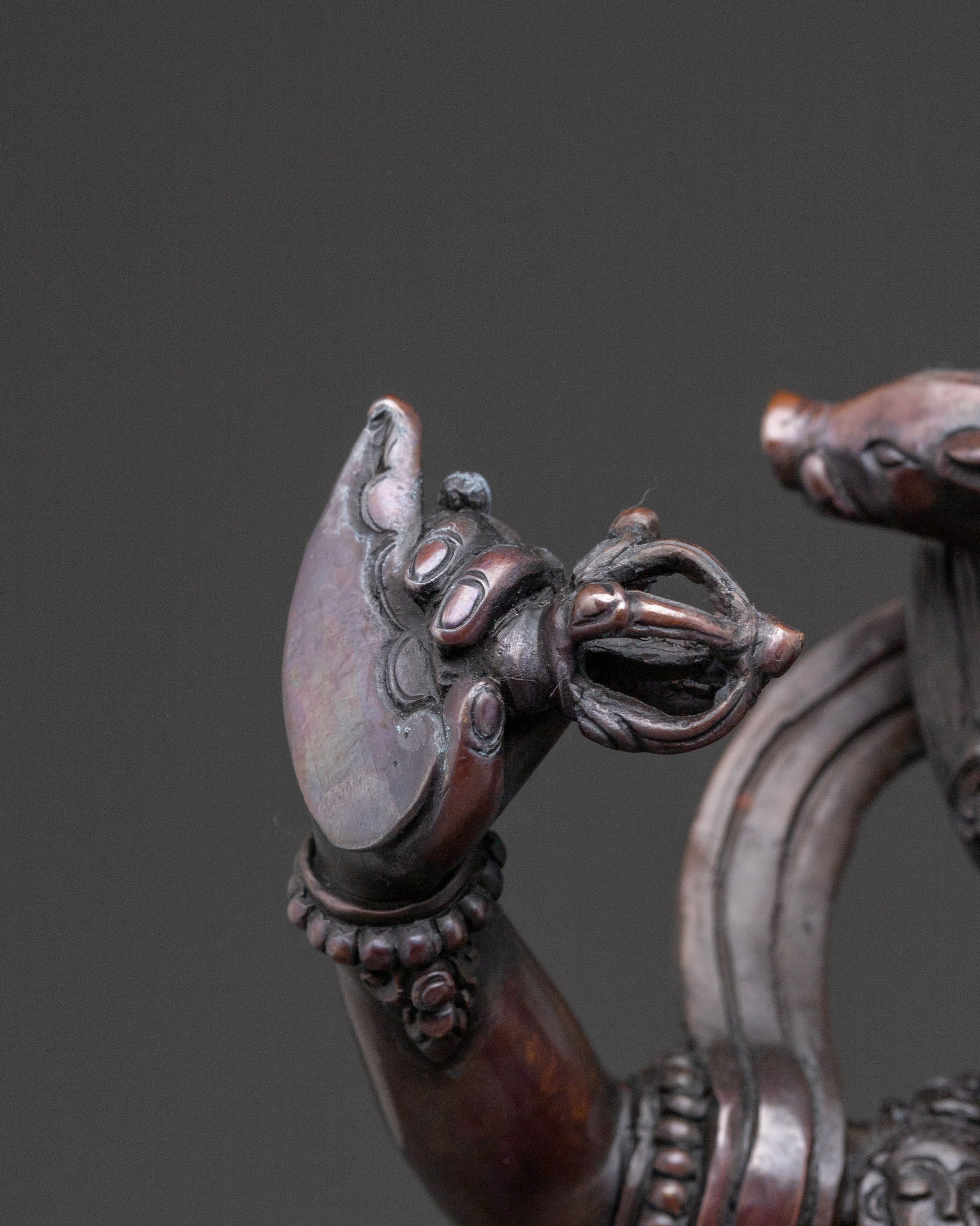 Dorje Phagmo Statue | Oxidized Copper Serenity