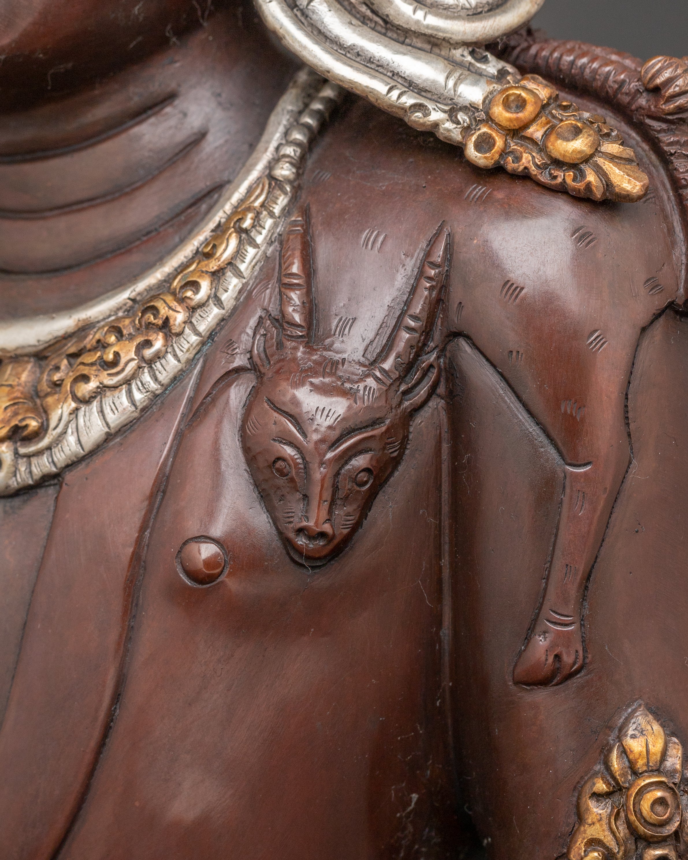 Oxidized Statue of Lokeshwor | Silver Plated Artwork