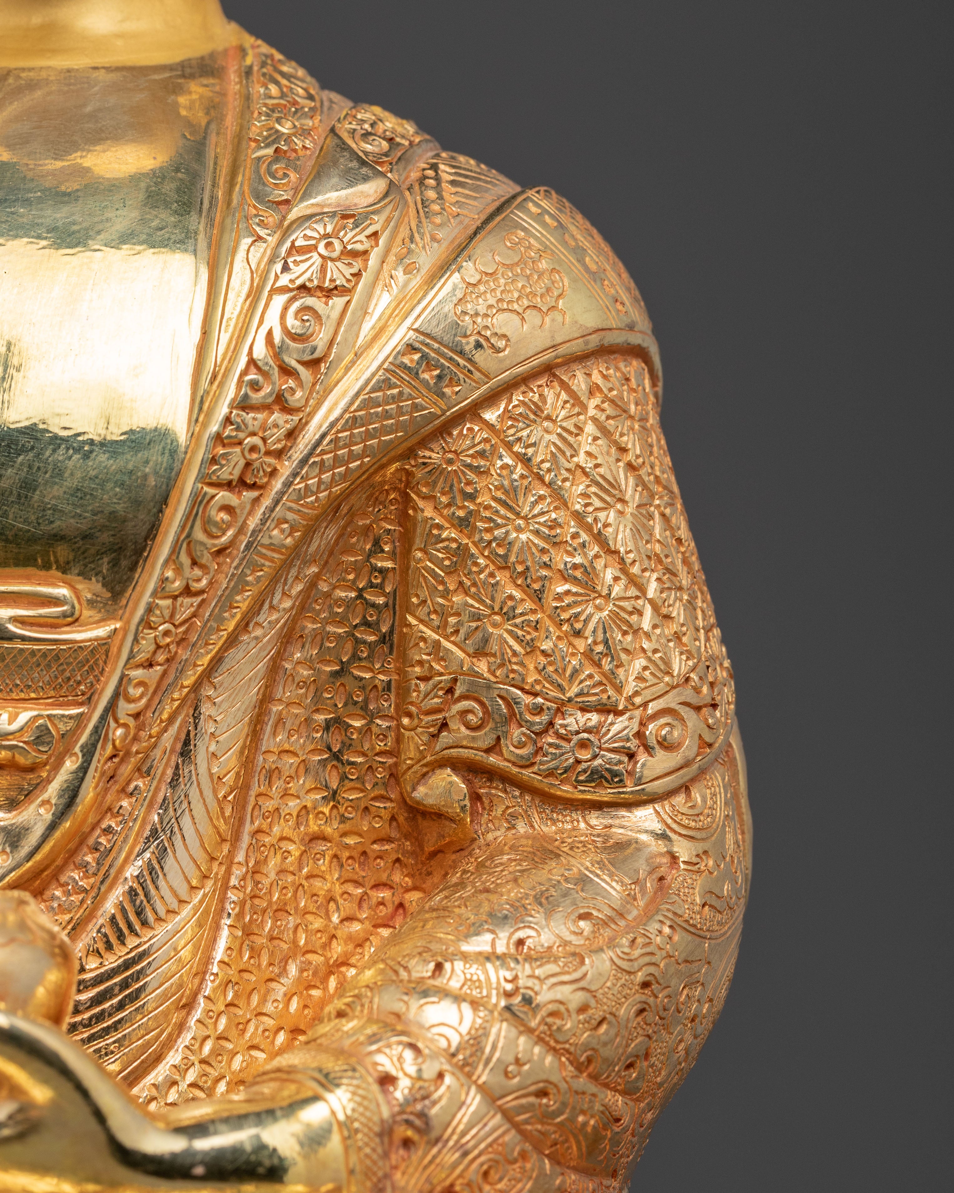 Shakyamuni Buddha Statue | 24K Gold Gilded Serenity
