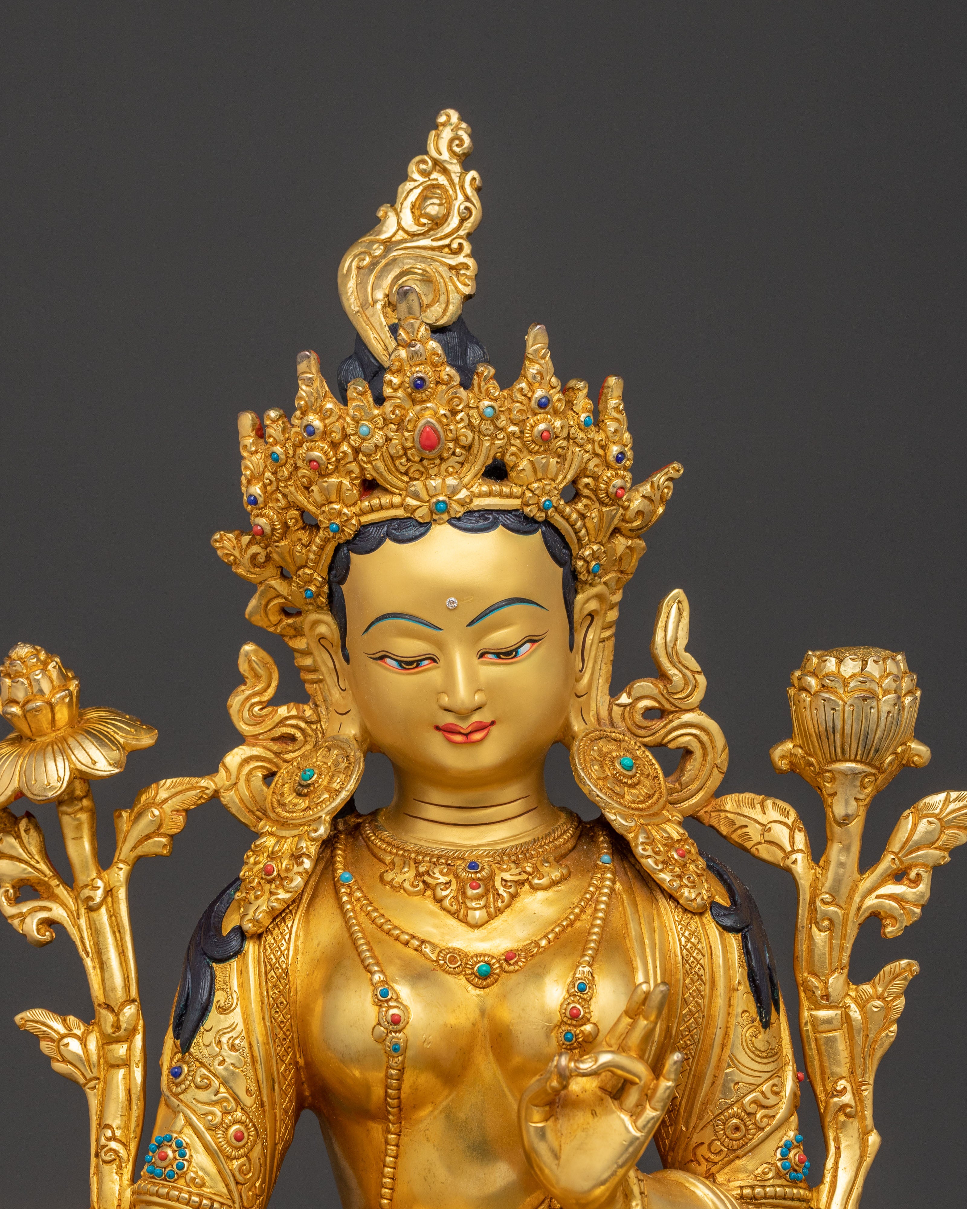 Green Tara Protector Goddess Statue