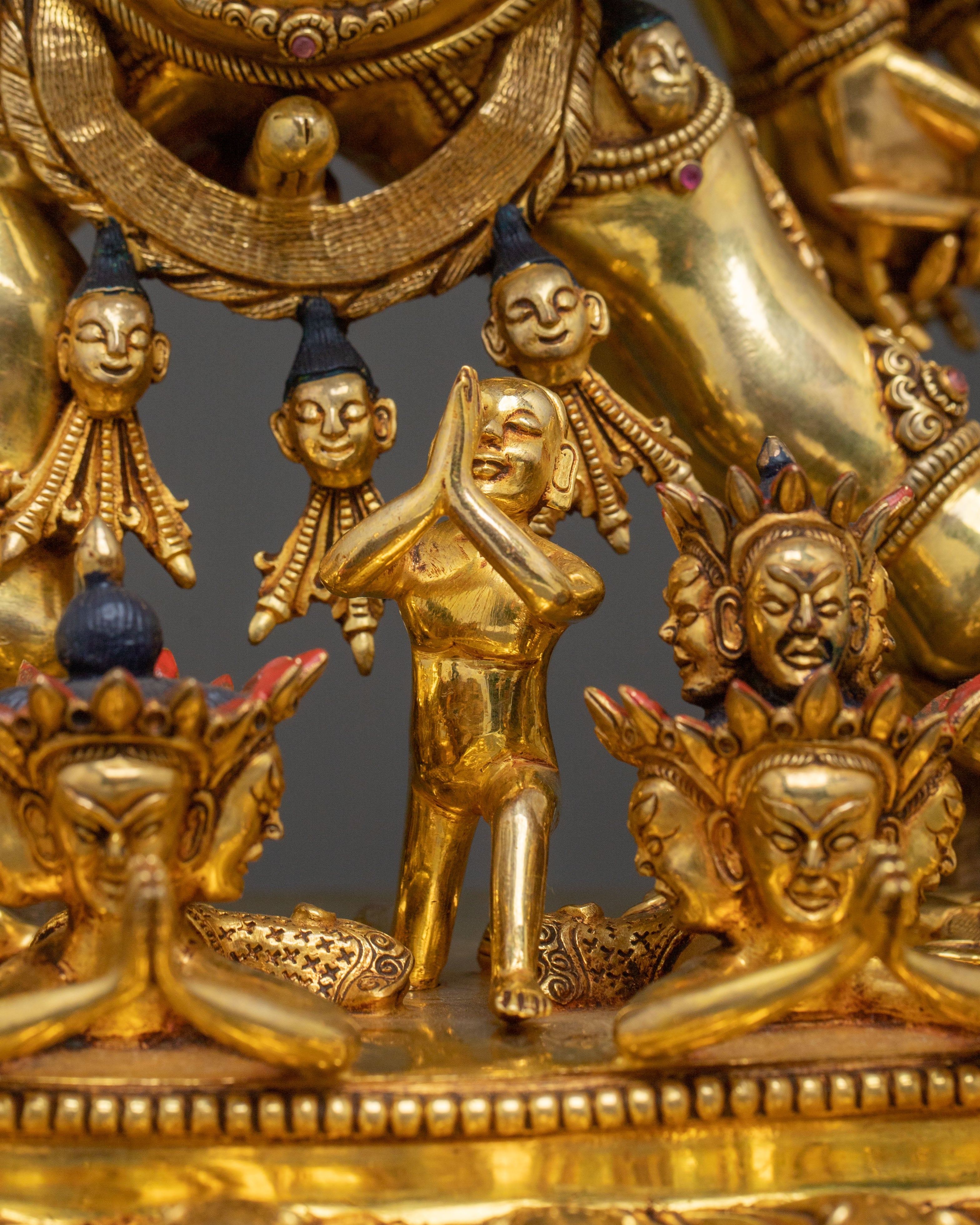 Fierce Deity Yamantaka Statue | 24K Gold Gilded