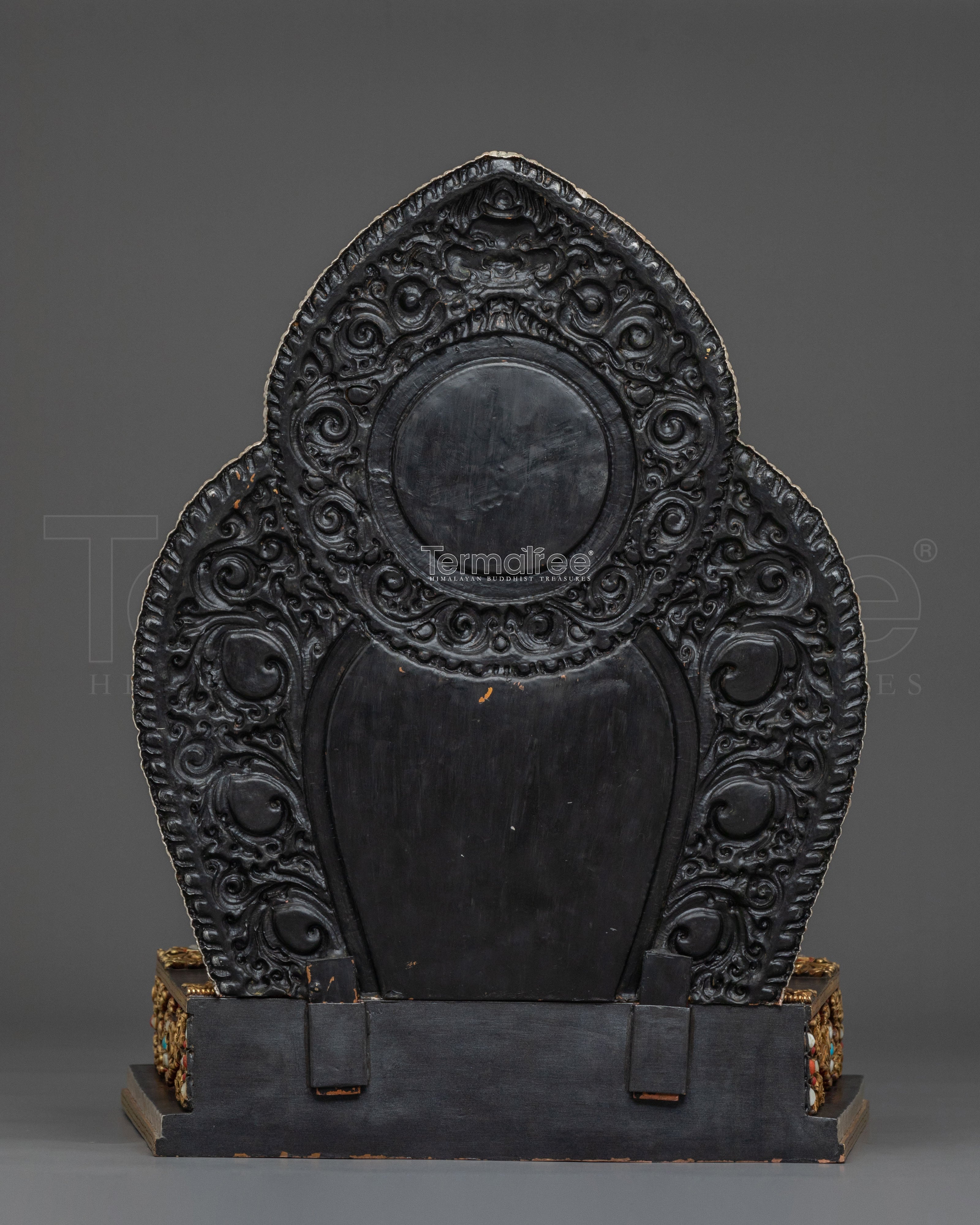 Green Tara Protection Statue with a Throne | Mother Figurine