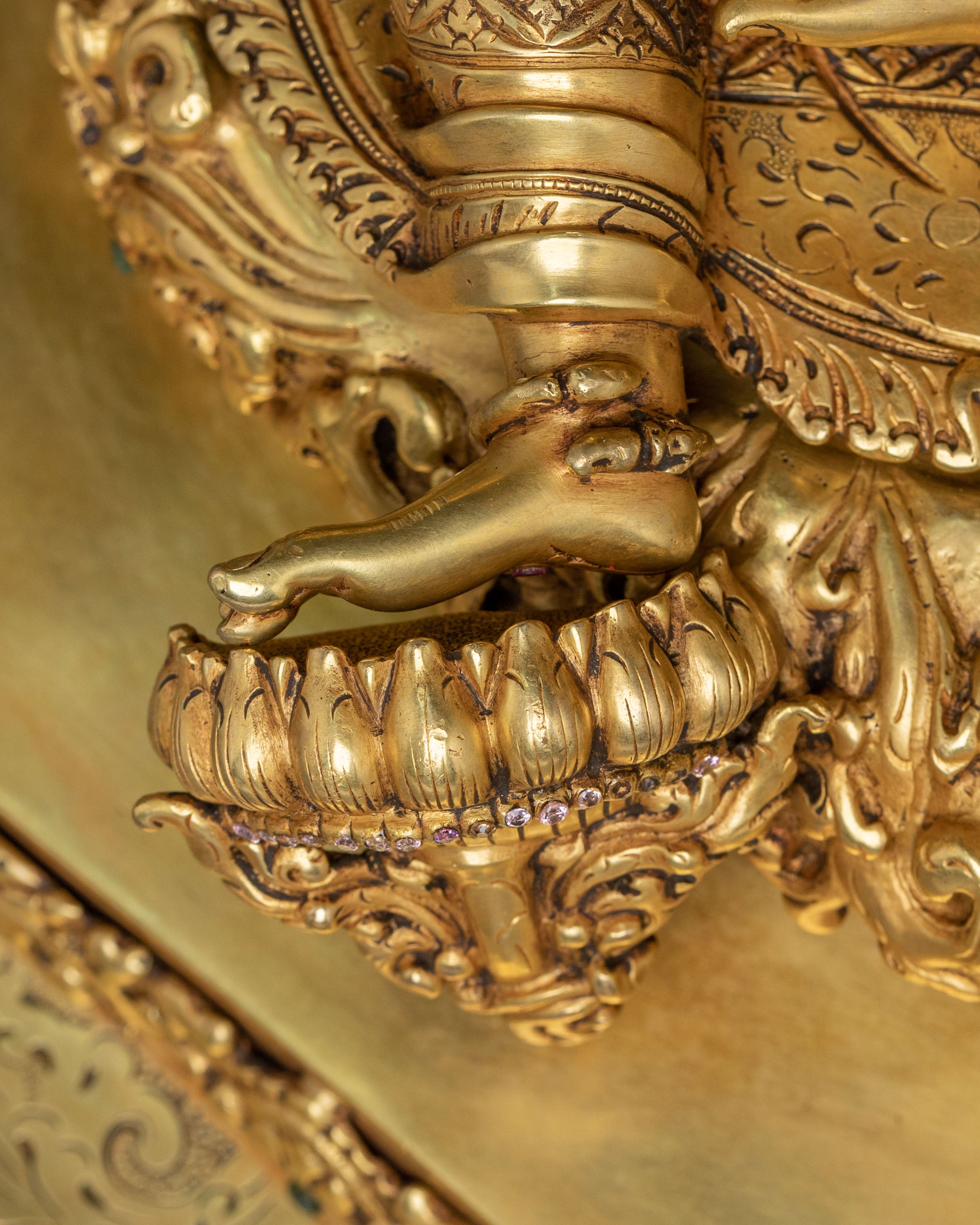 Green Tara Sacred Figurine on Throne | Home Decor