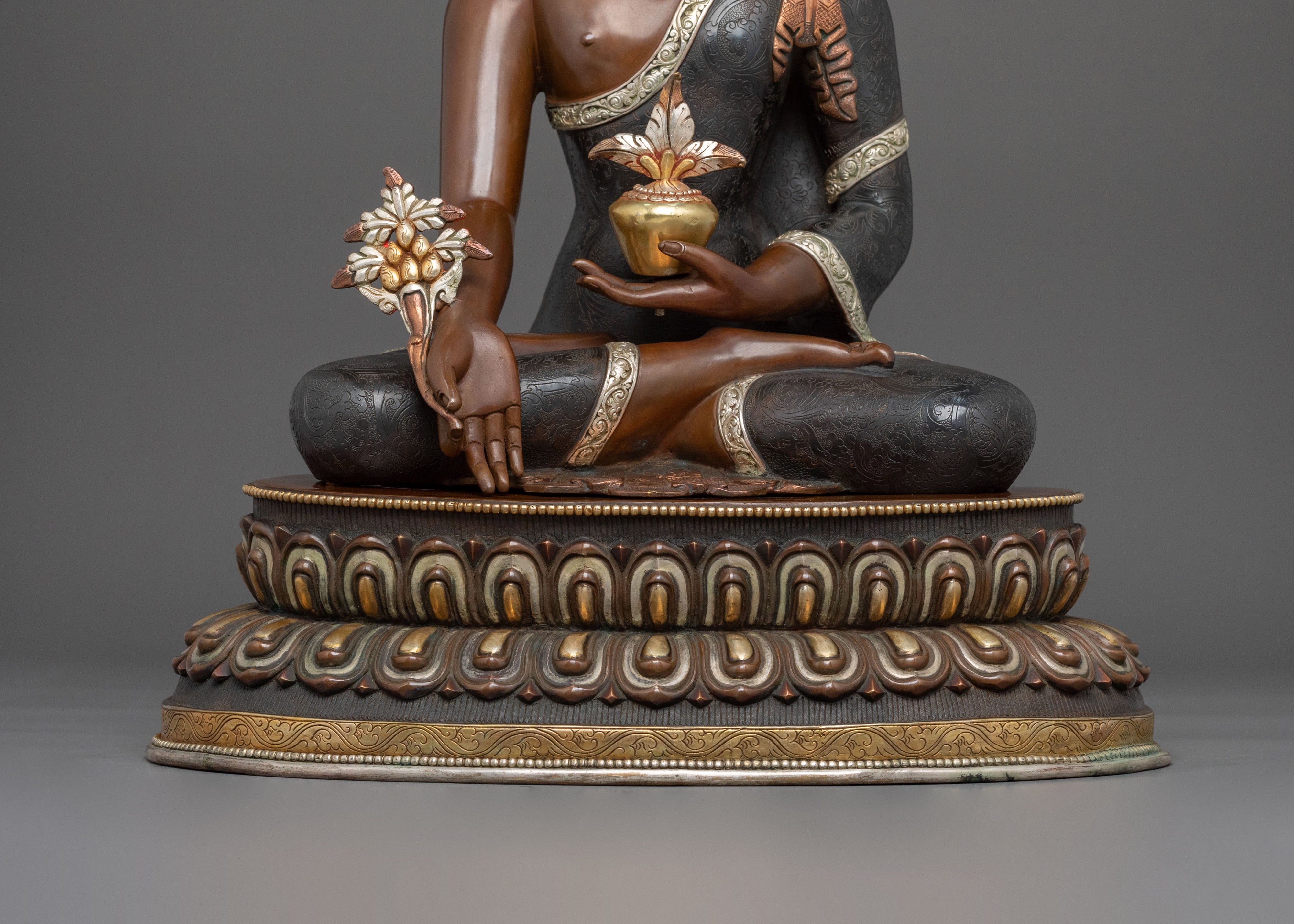 Bhaisajyaguru Statue for Altar | Tibetan Buddhist Himalayan Artwork