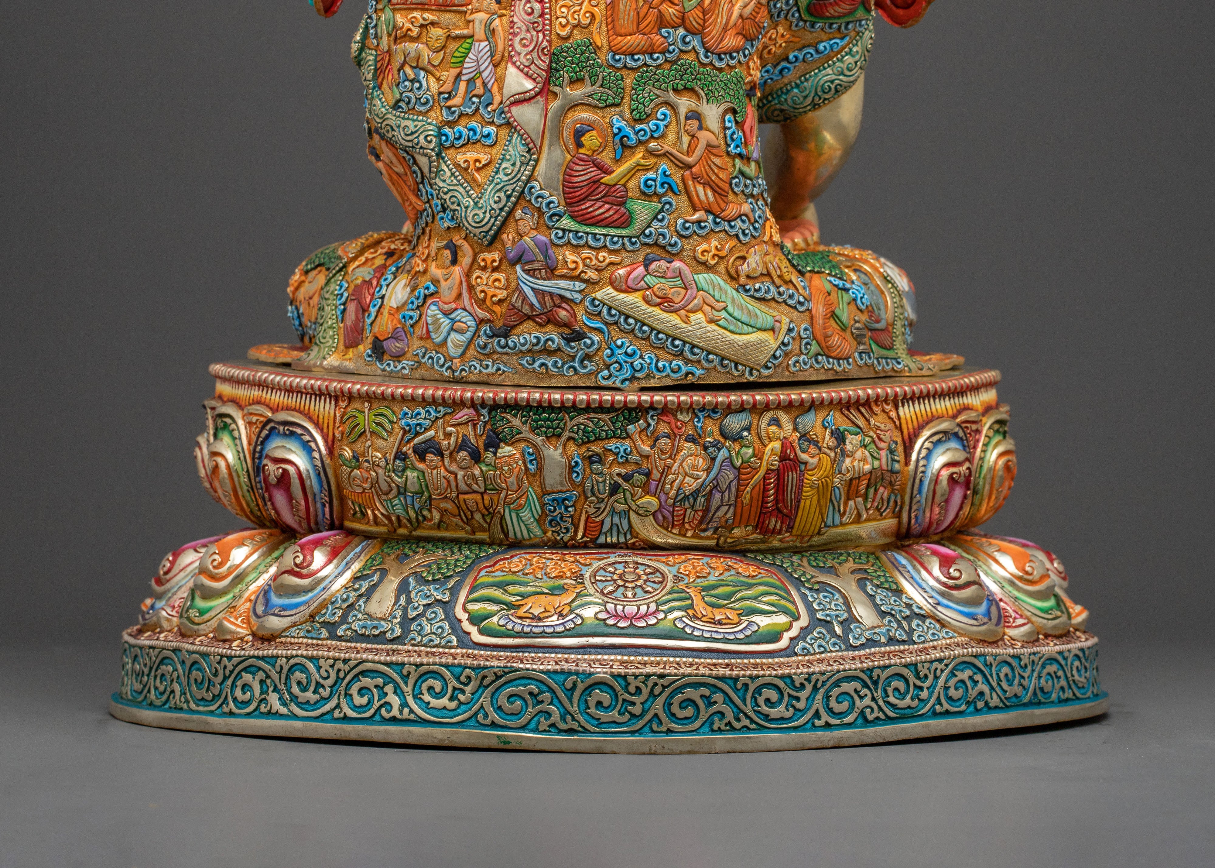 Crown Shakyamuni Buddha Enlightenment Statue