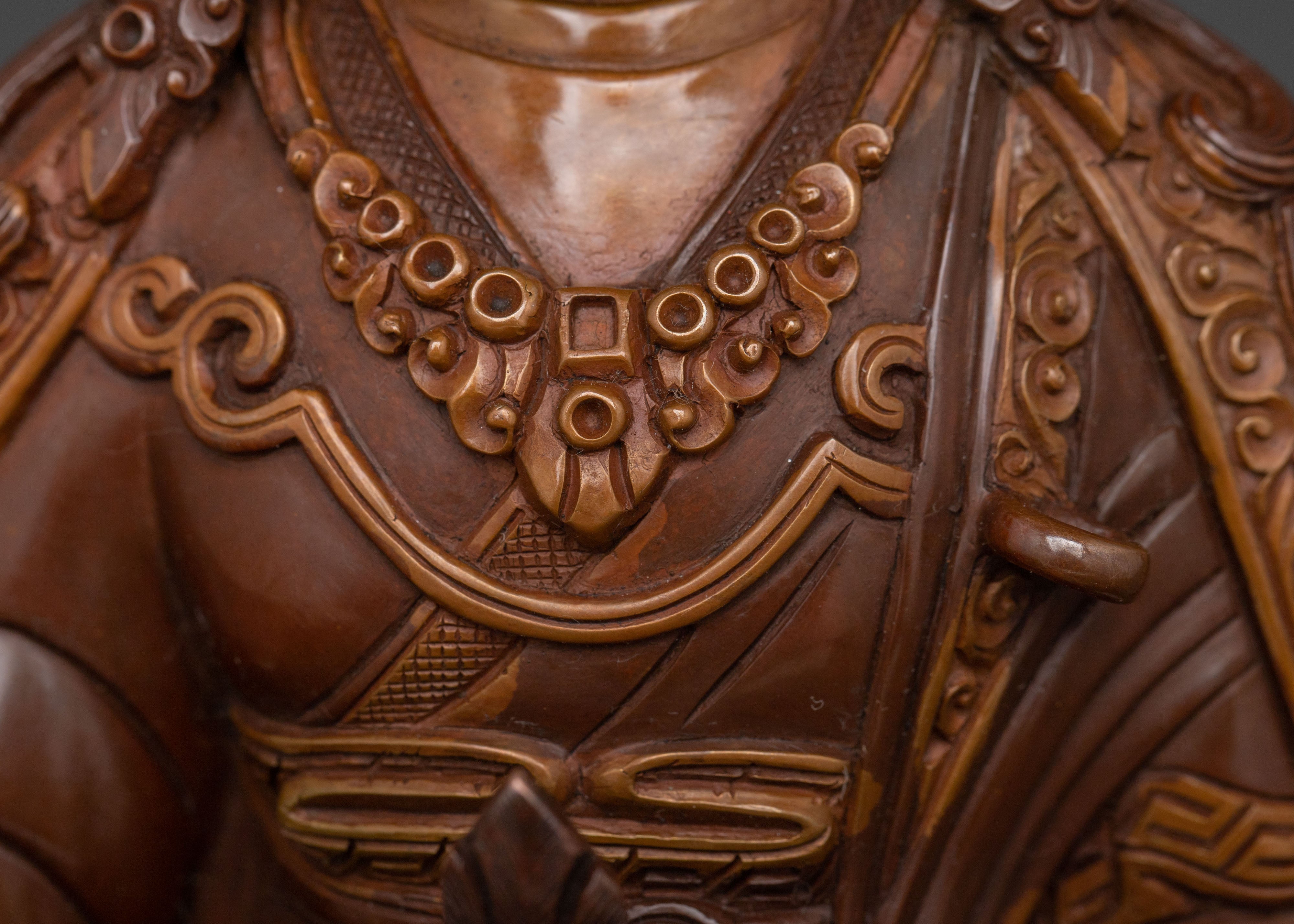 Guru Rinpoche Handcrafted Copper Statue