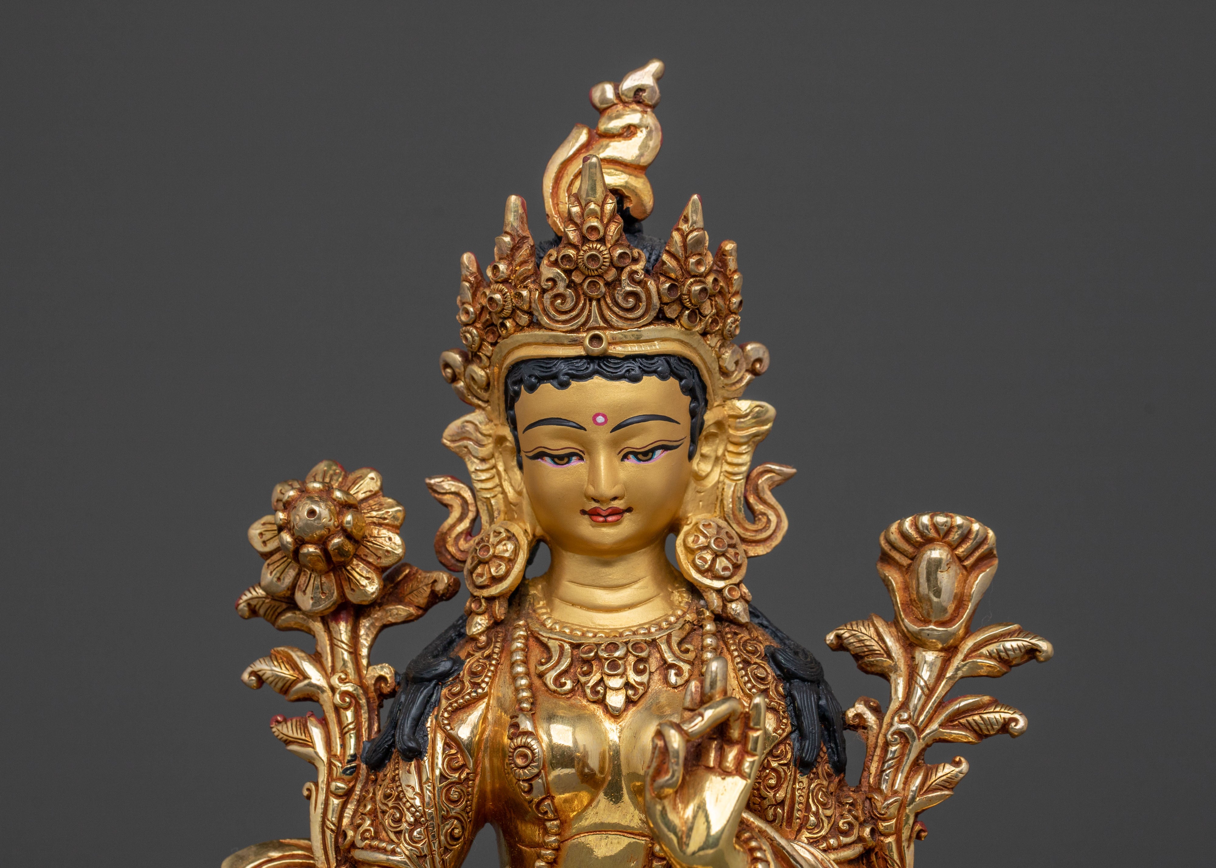 Green Tara Statue | Sacred Feminine Protector