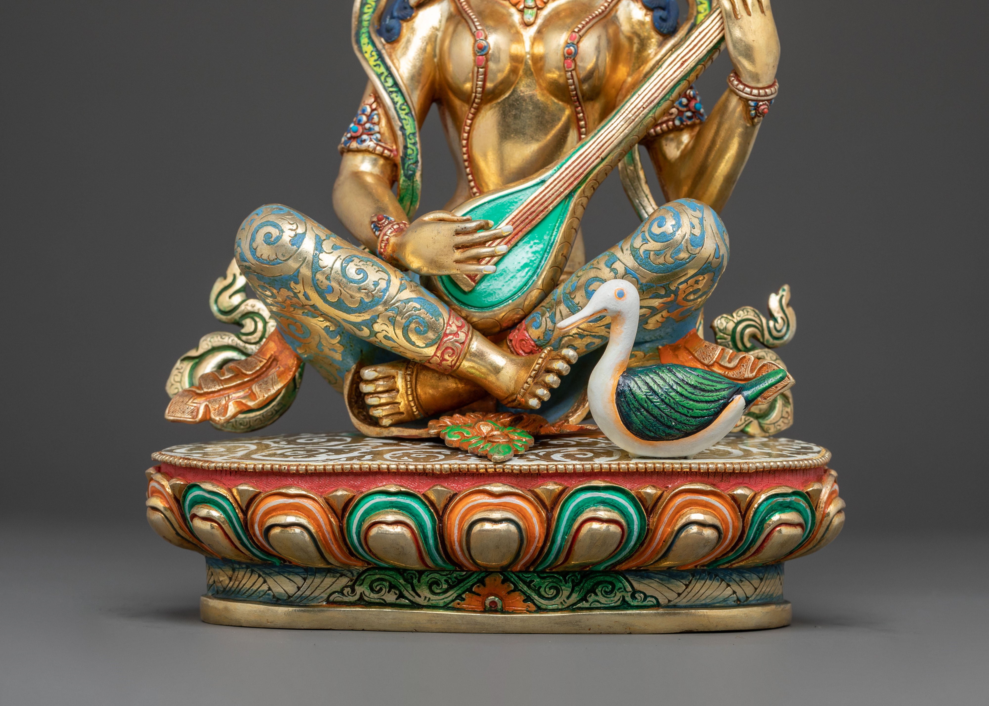 Handcrafted Goddess Saraswati Statue
