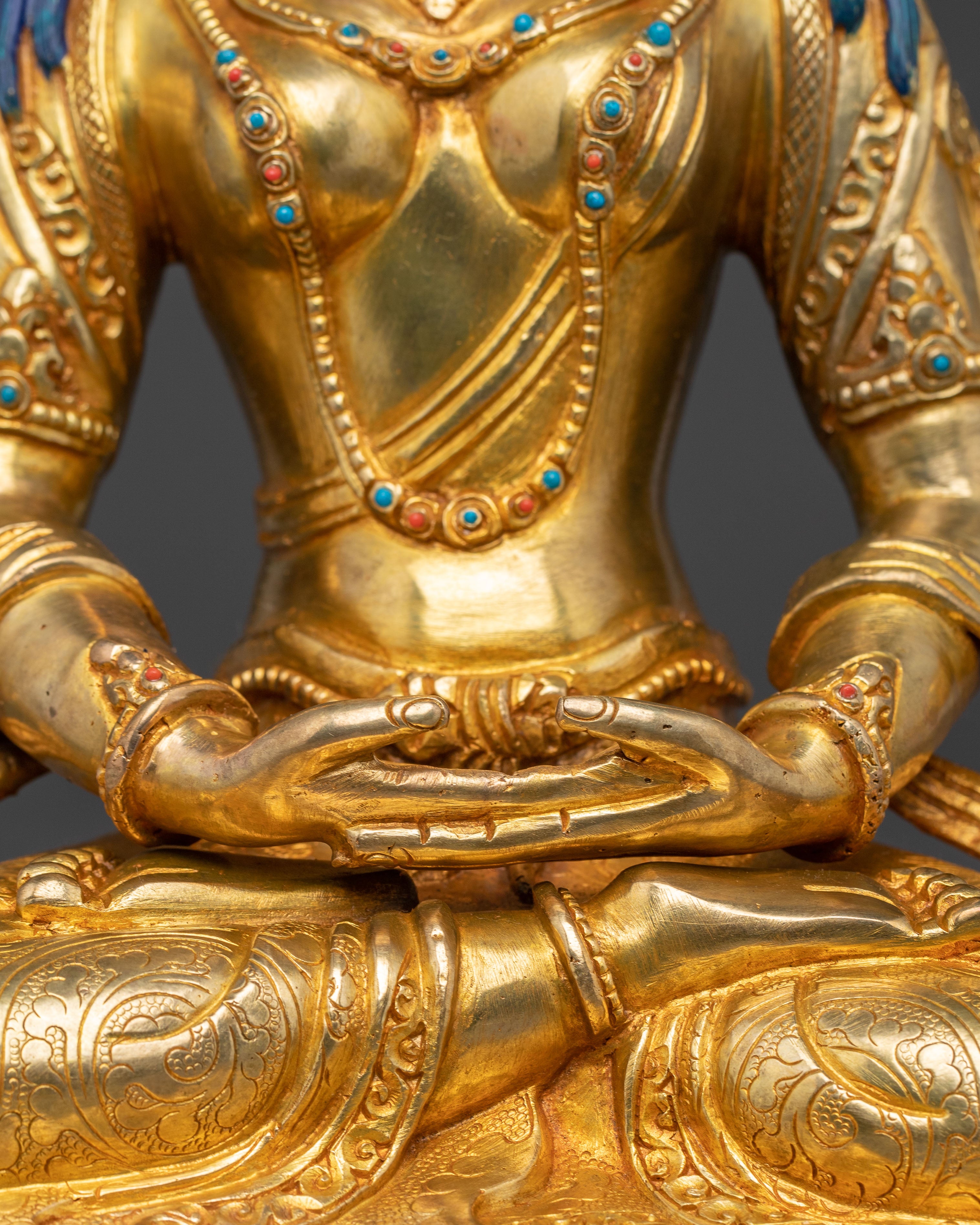24K Gold Gilded Prajna Paramita Copper Statue
