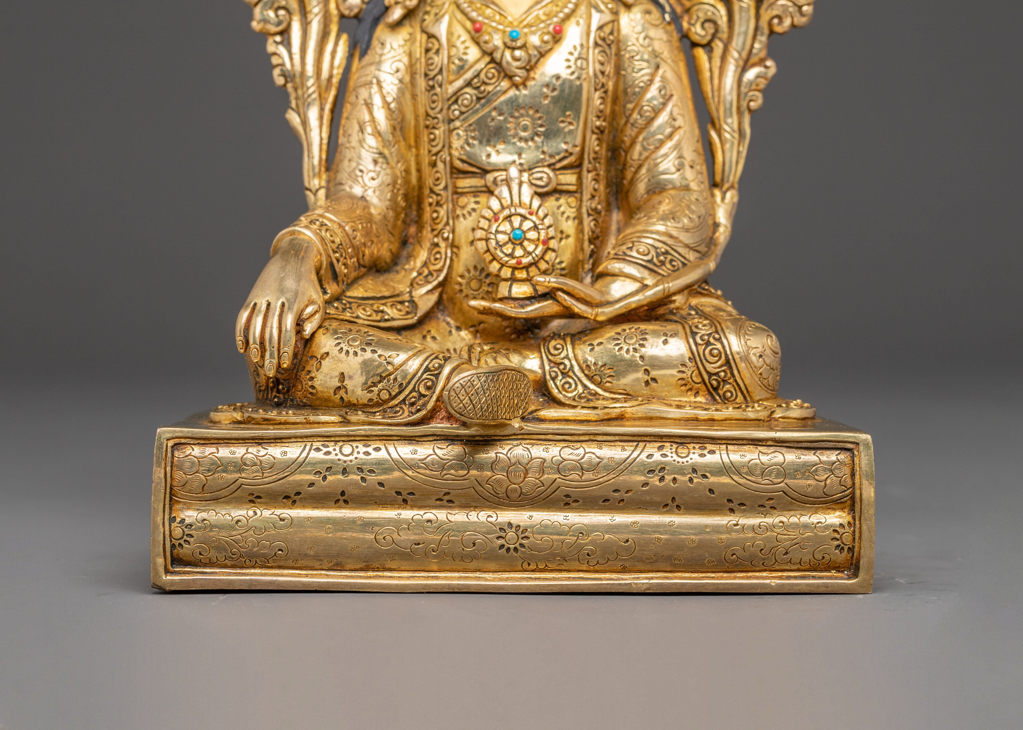 Golden Statue of Guru Set | Himalayan Spiritual Masters