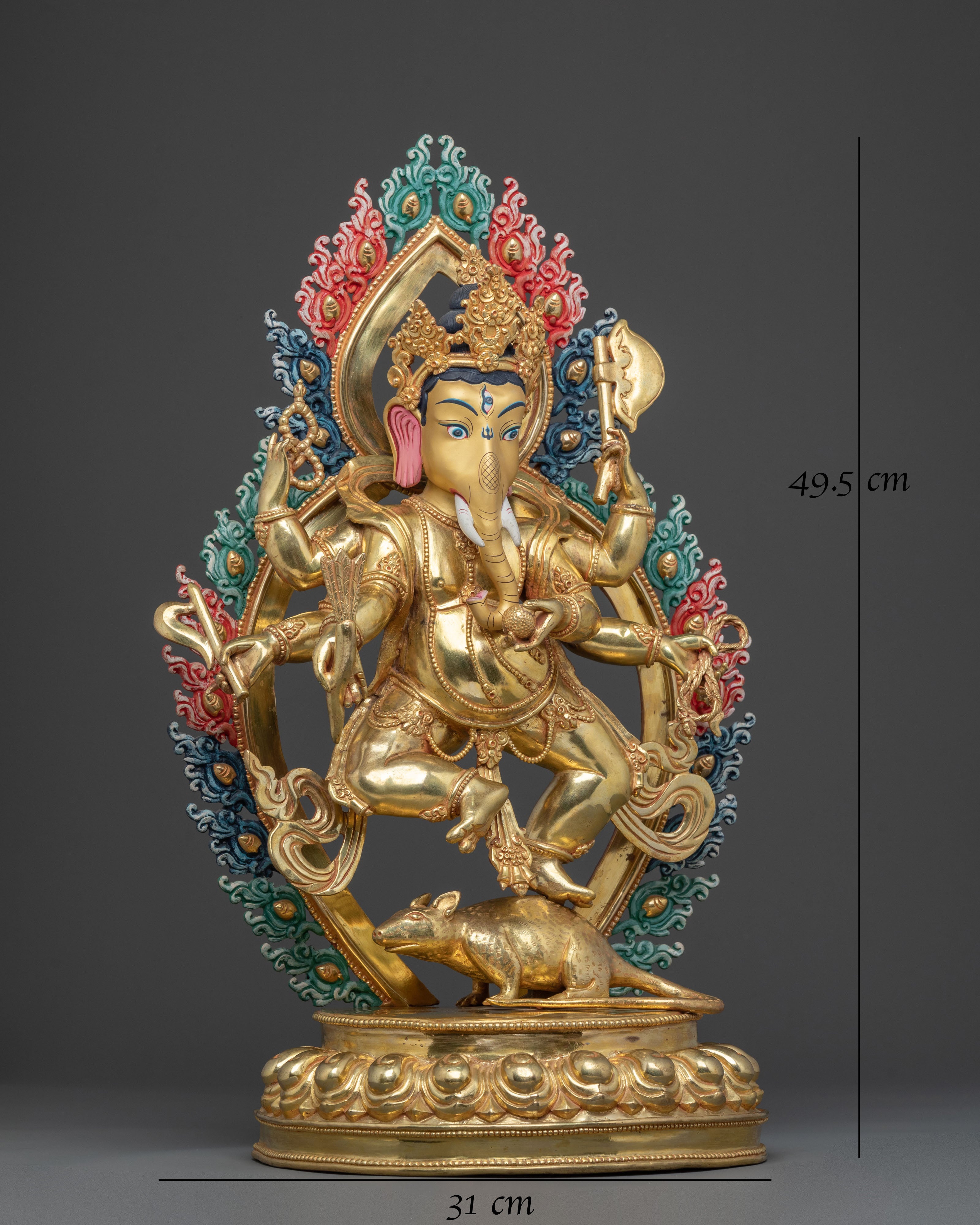 Hindu God Ganesh Blessing Statue | Sacred Figurine