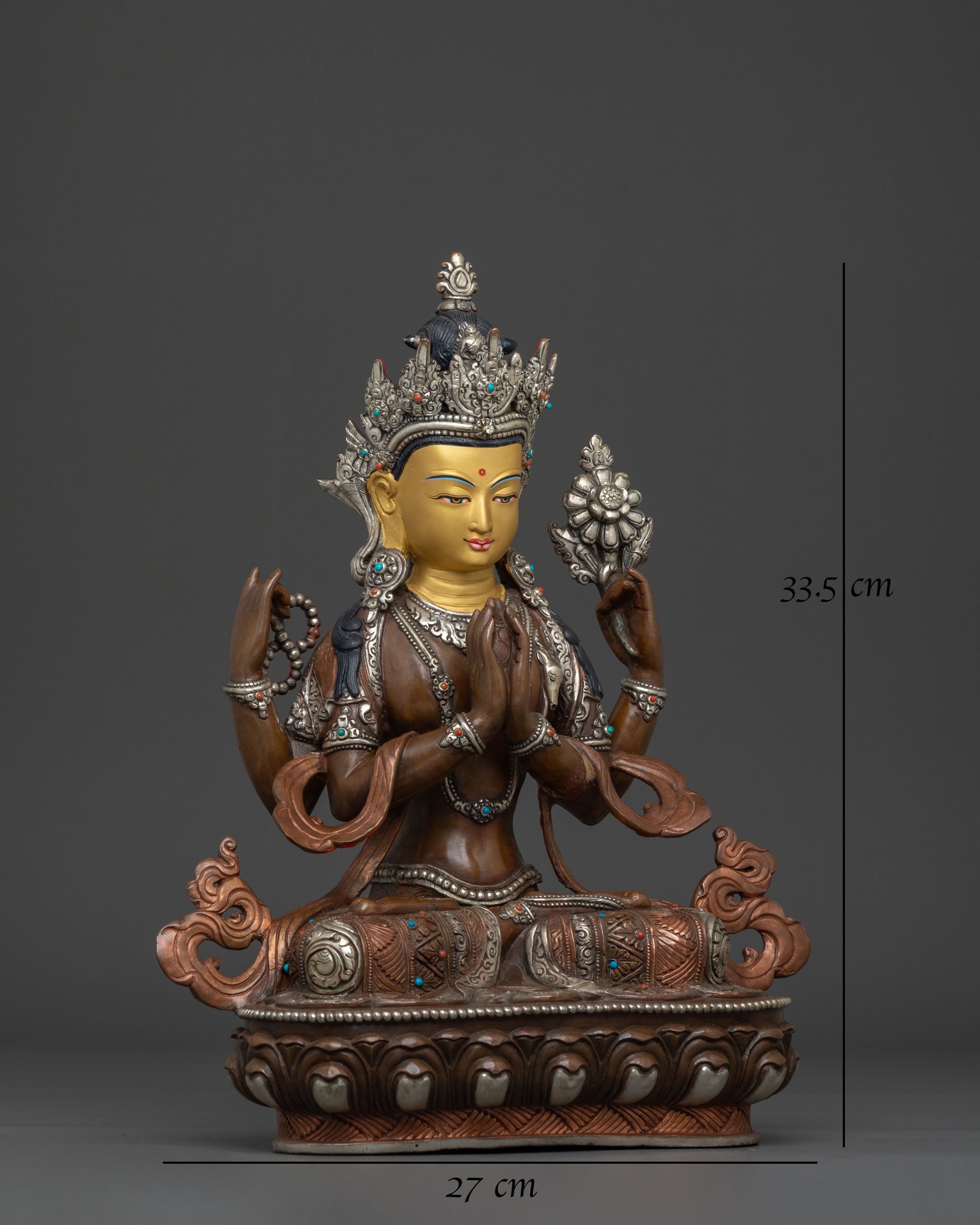 Chenrezig Sacred Sculpture | Handcrafted Devotion