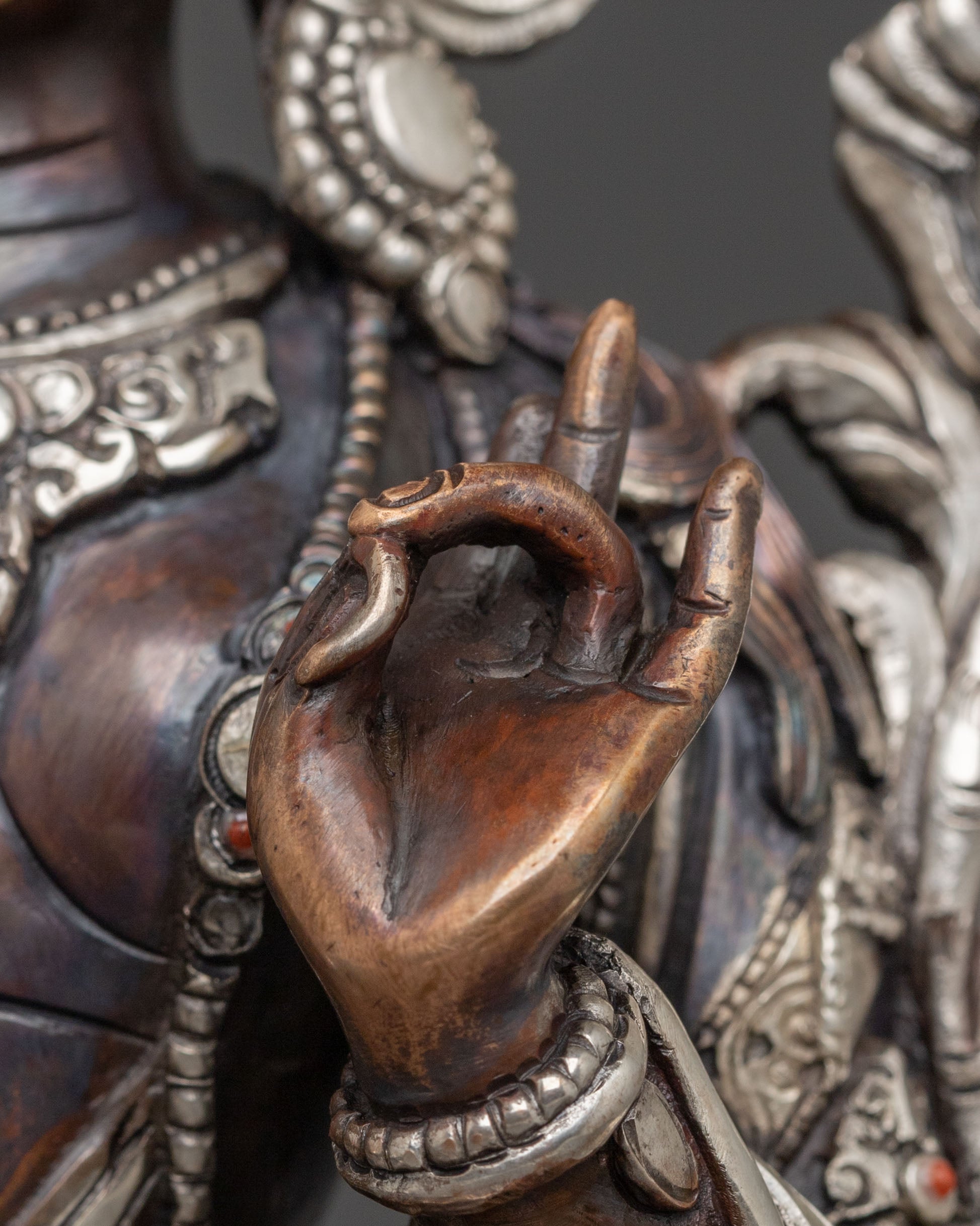 Green Tara Statue | Oxidized Copper Buddhist Goddess