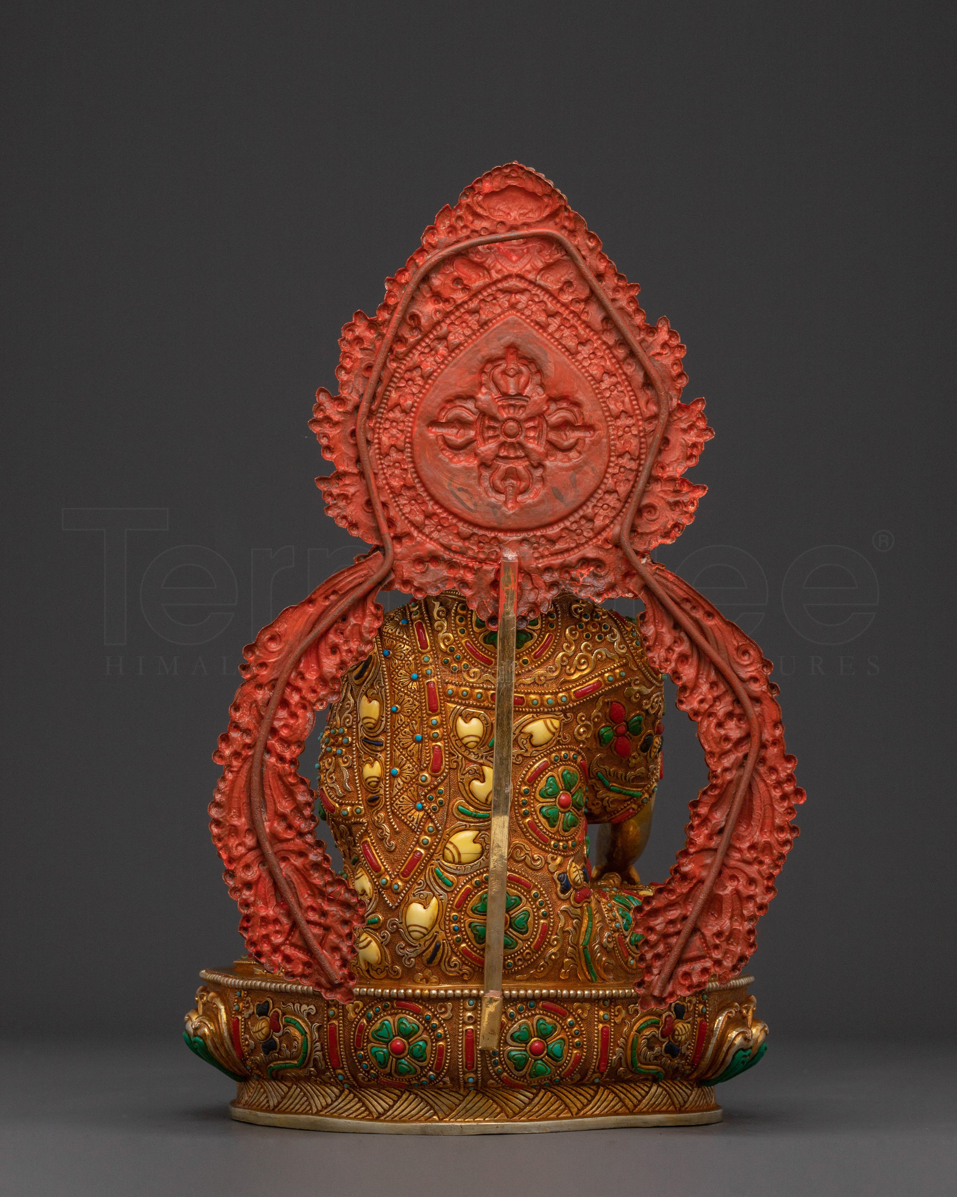 Serene Meditation Shakyamuni Statue – 24K Gold Gilded Art