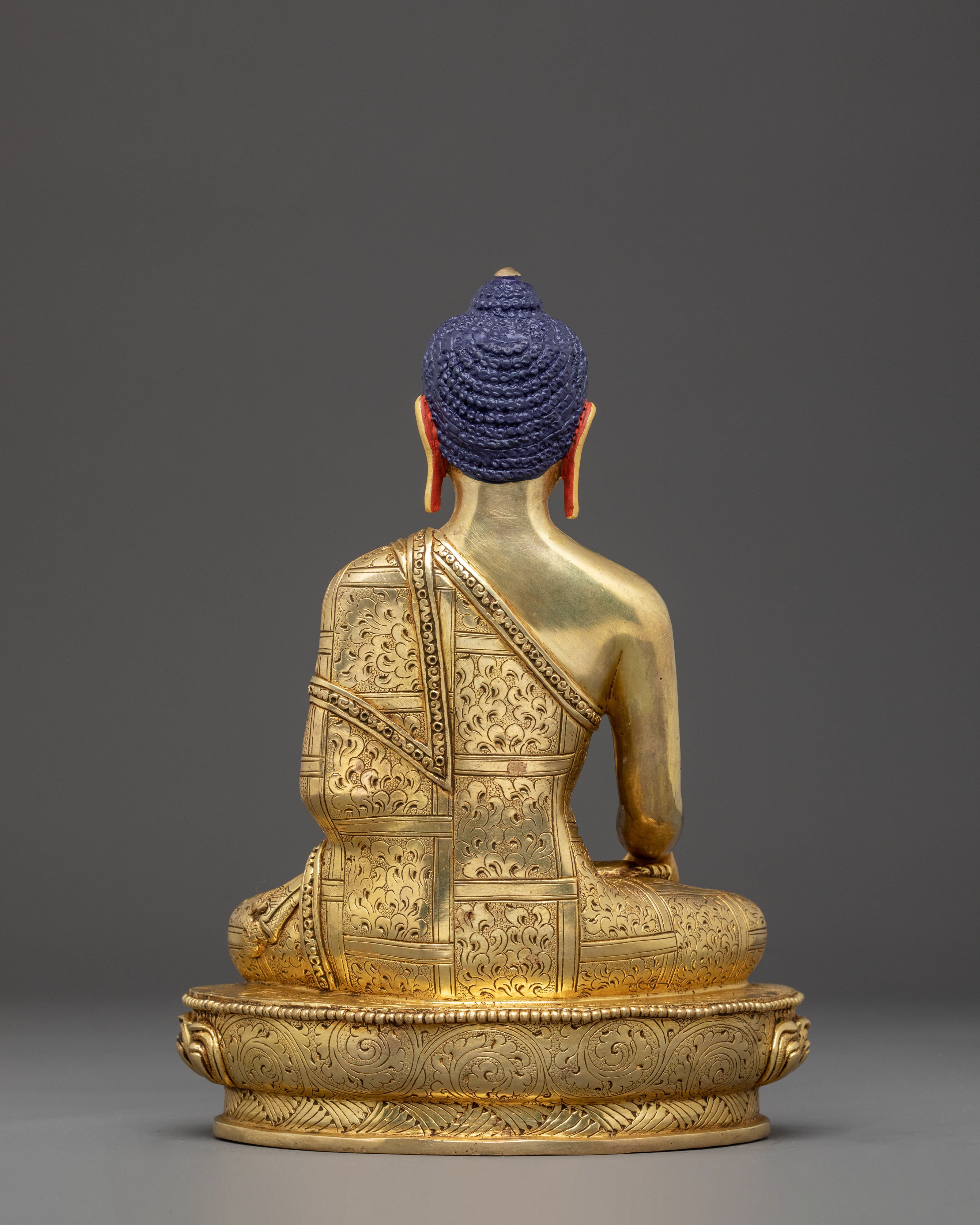 Handcrafted Copper Sculpture of Buddha Shakyamuni
