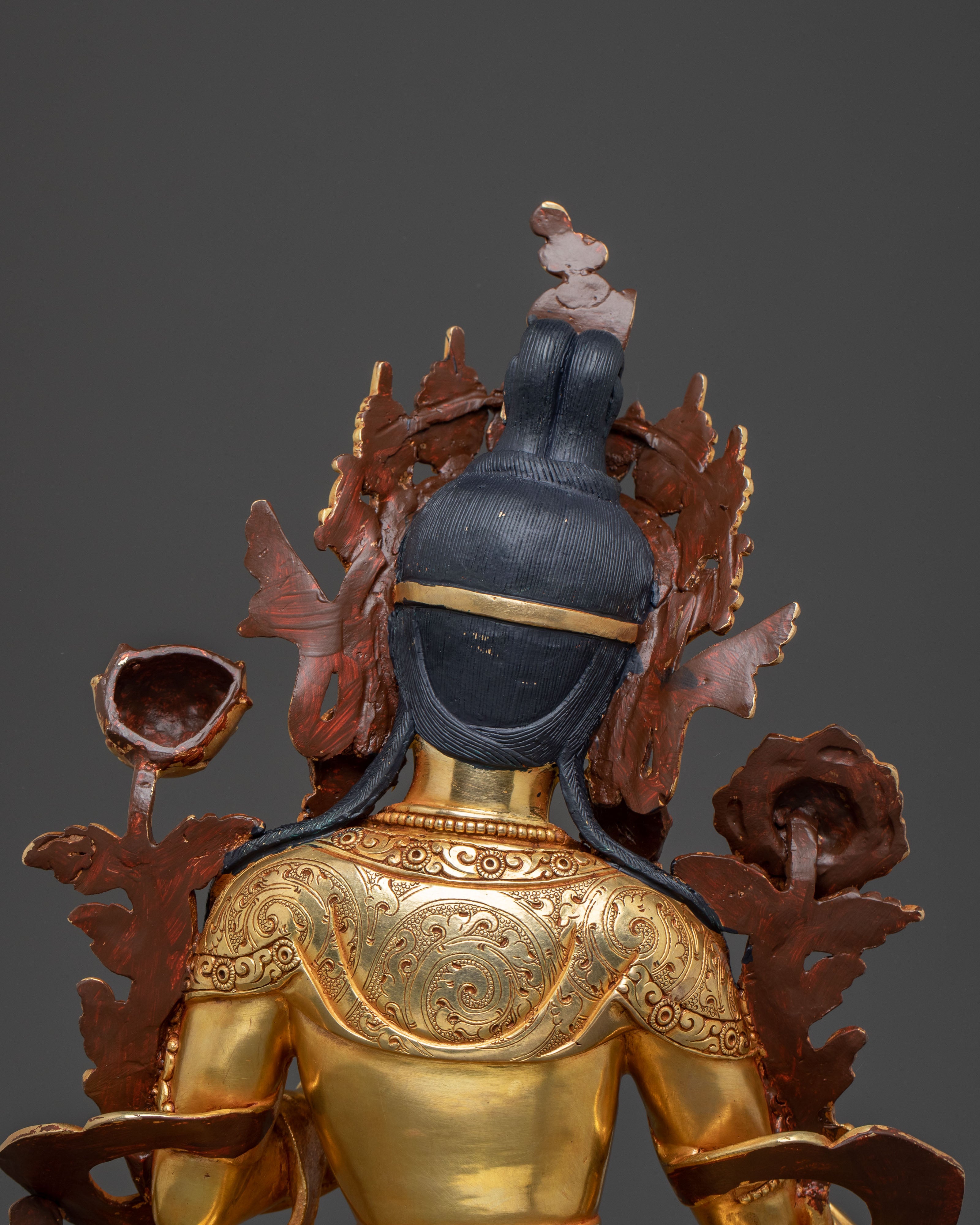 Savior Goddess Green Tara Statue – Hand-Gilded Copper Statue