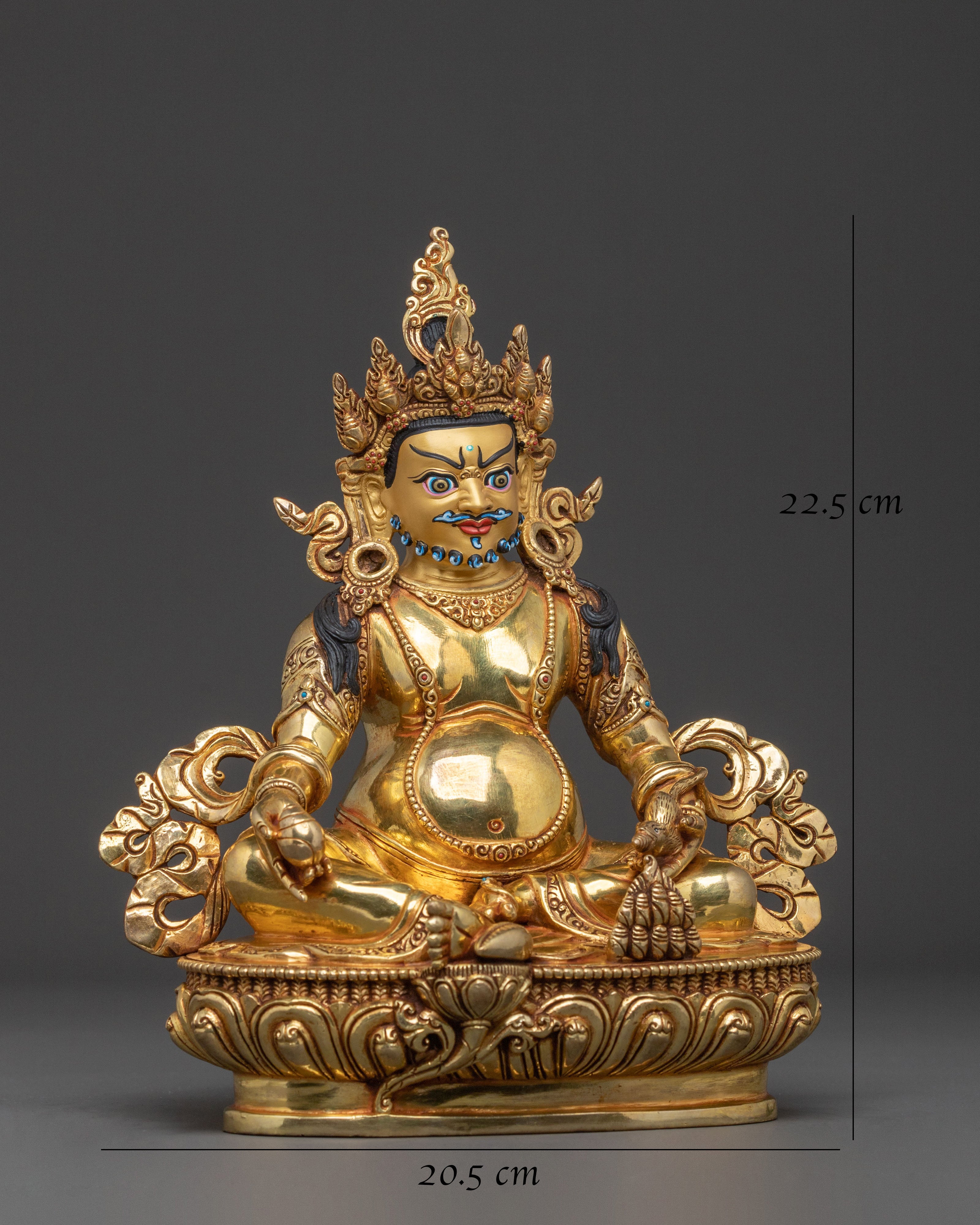 Handcrafted Dzambhala Statue | Golden Figurine
