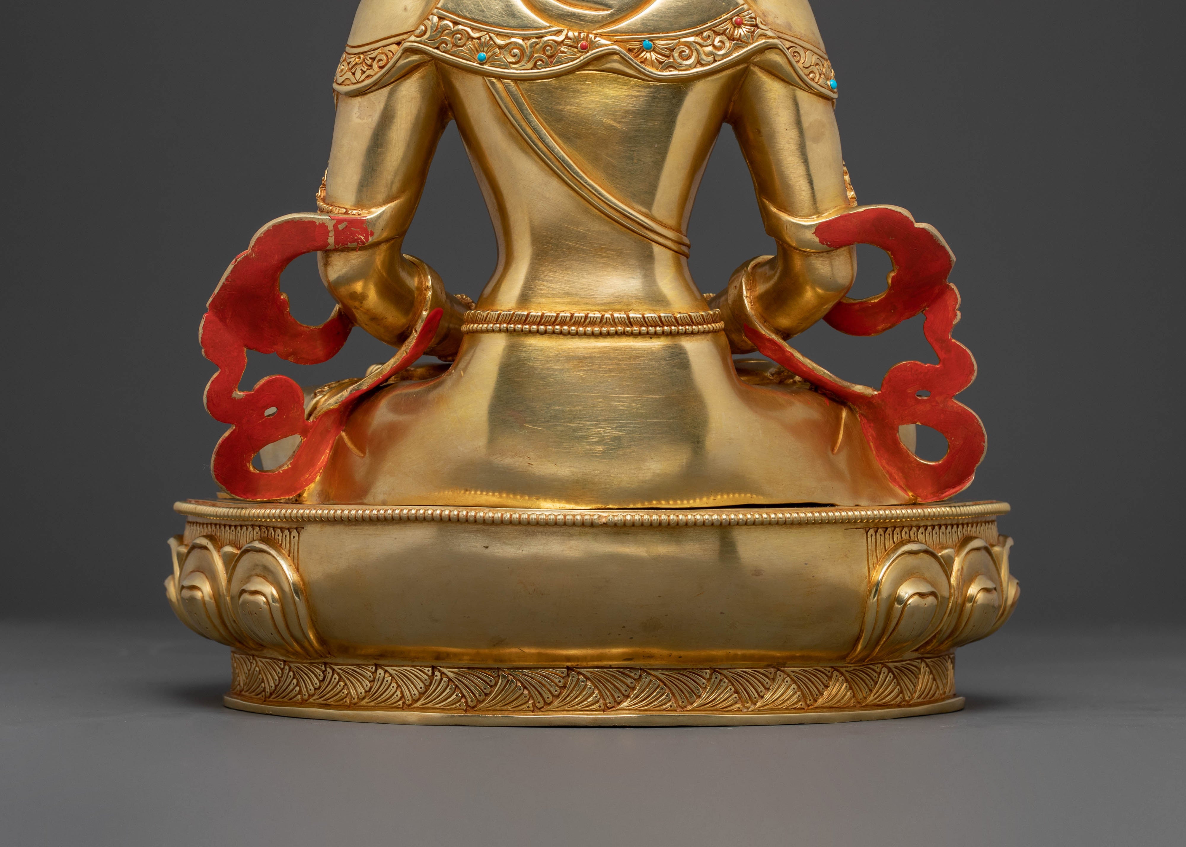 Handcrafted 24K Gold Gilded Amitayus Statue | Symbol of Longevity
