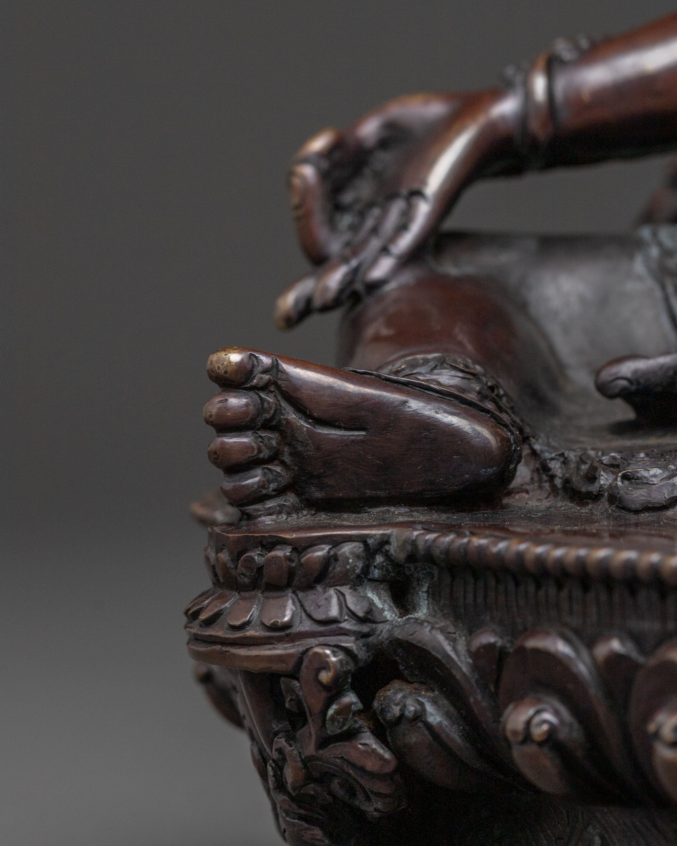 Green Tara Statue | Handcrafted Oxidized Copper Art