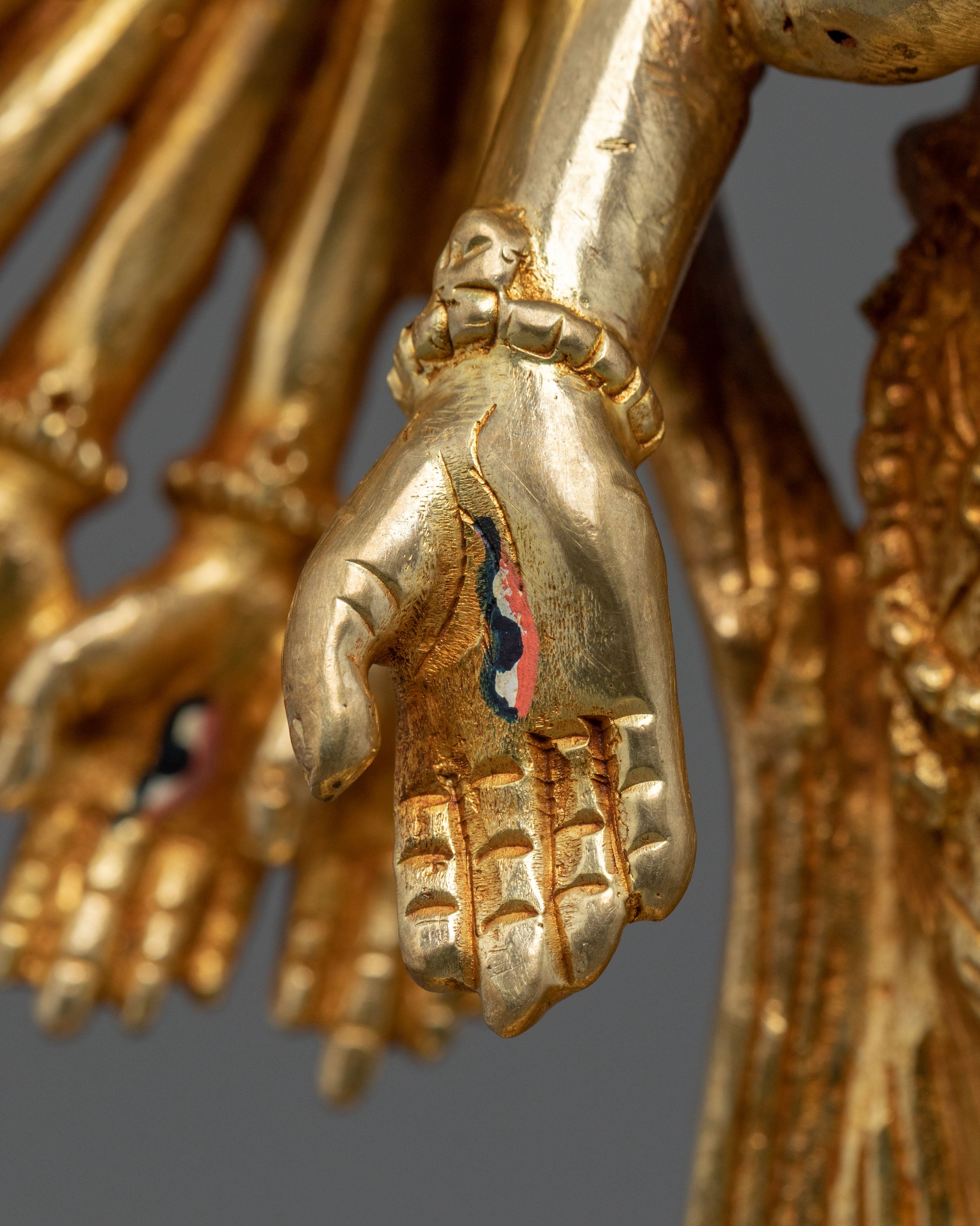 1000 Armed Chenrezig Spiritual Sculpture with 24K Gold Gilded