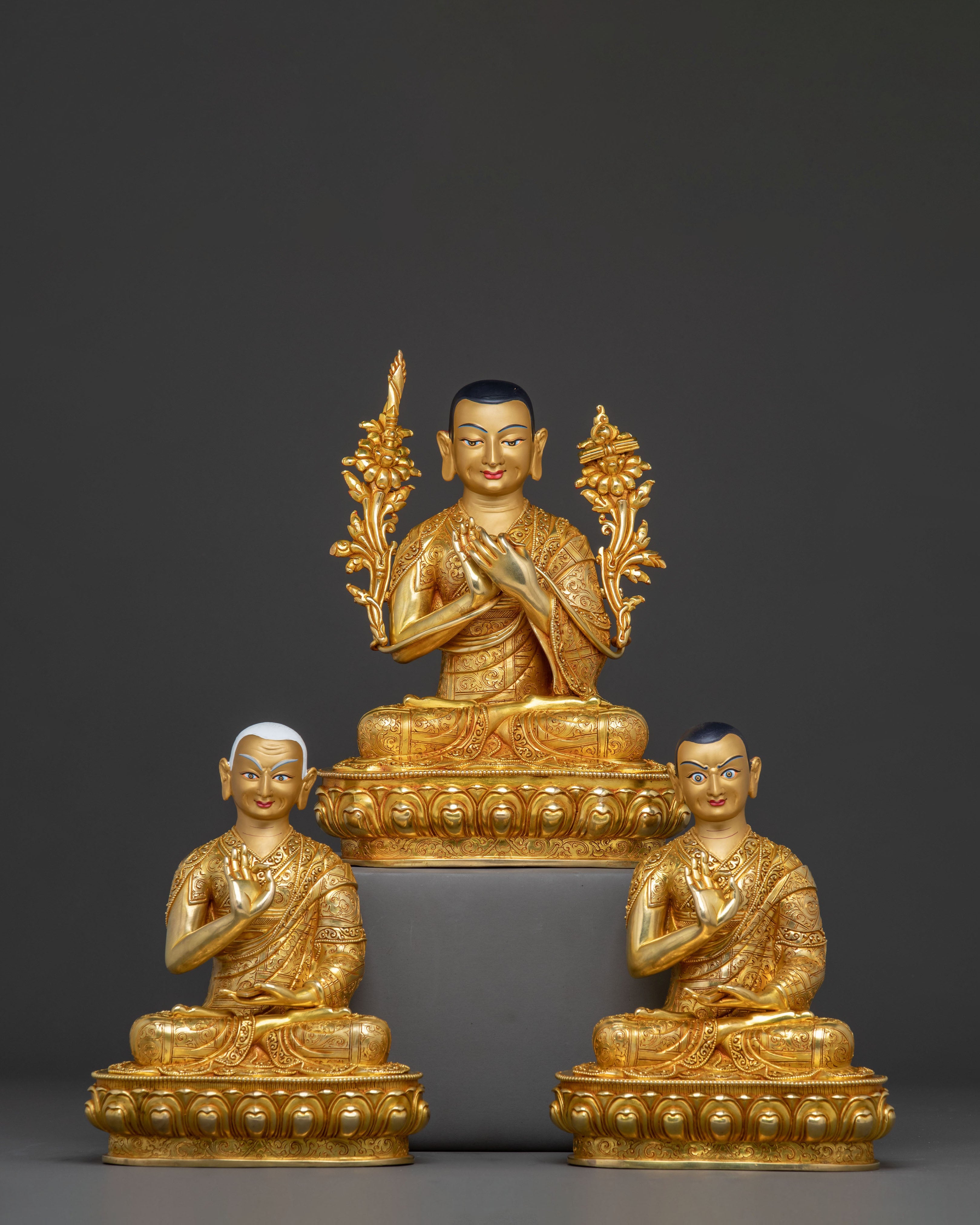 Master Je Tsongkhapa with Disciples Statue Set