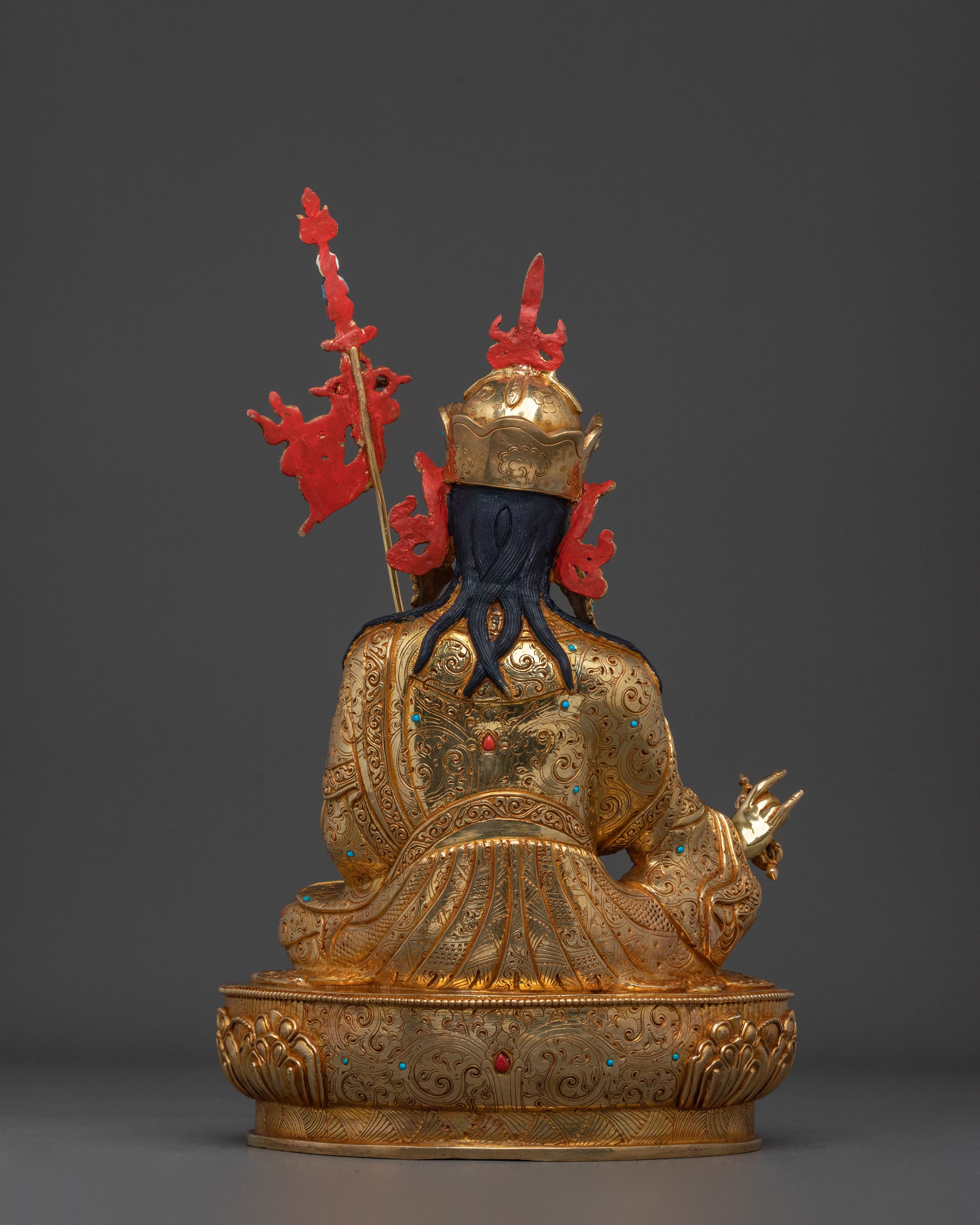 Guru Rinpoche Meditation Statue | Handcrafted Copper Altar Decor