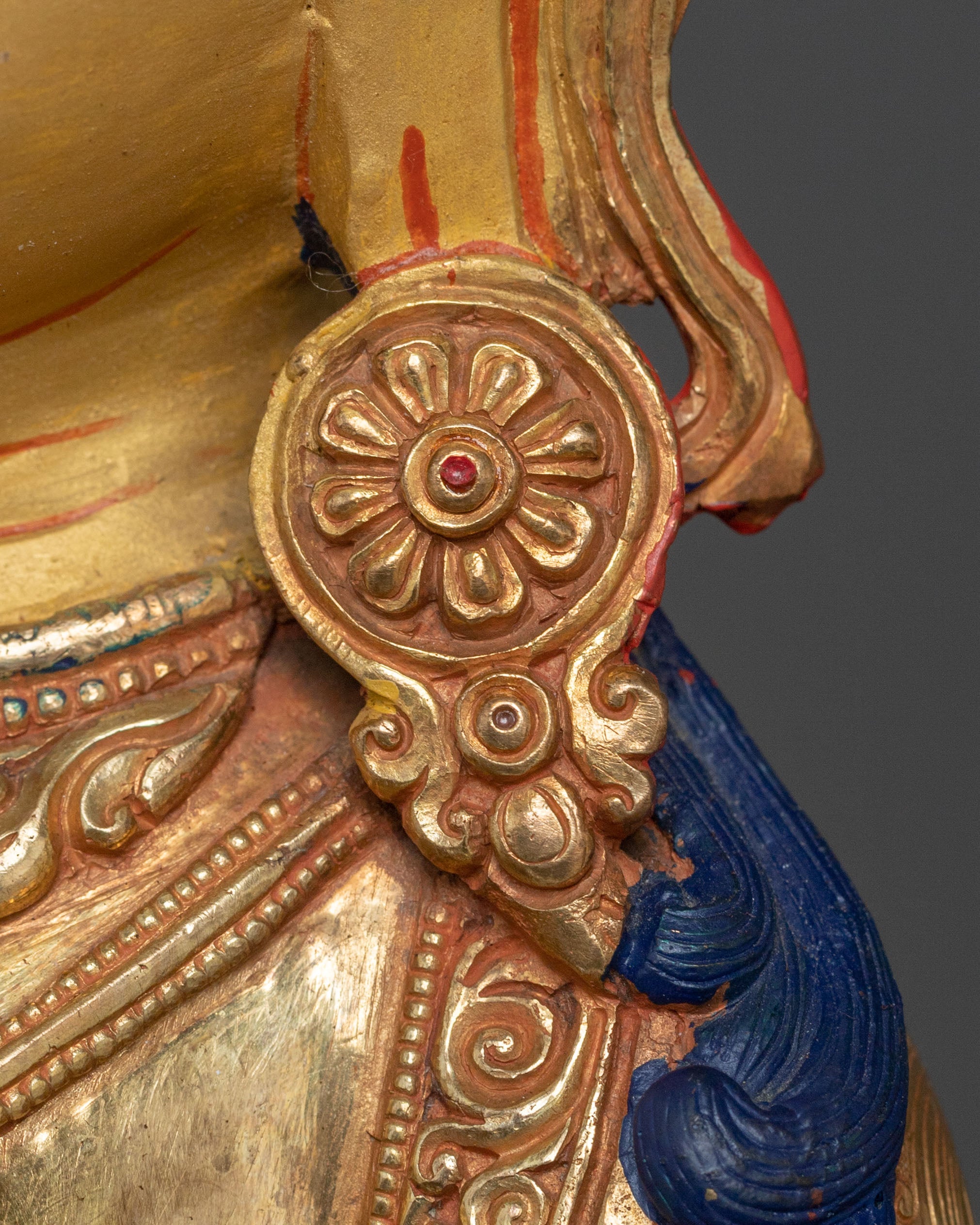Twenty One Tara Sculpture | 24K Gold Gilded & Gemstone Inlaid