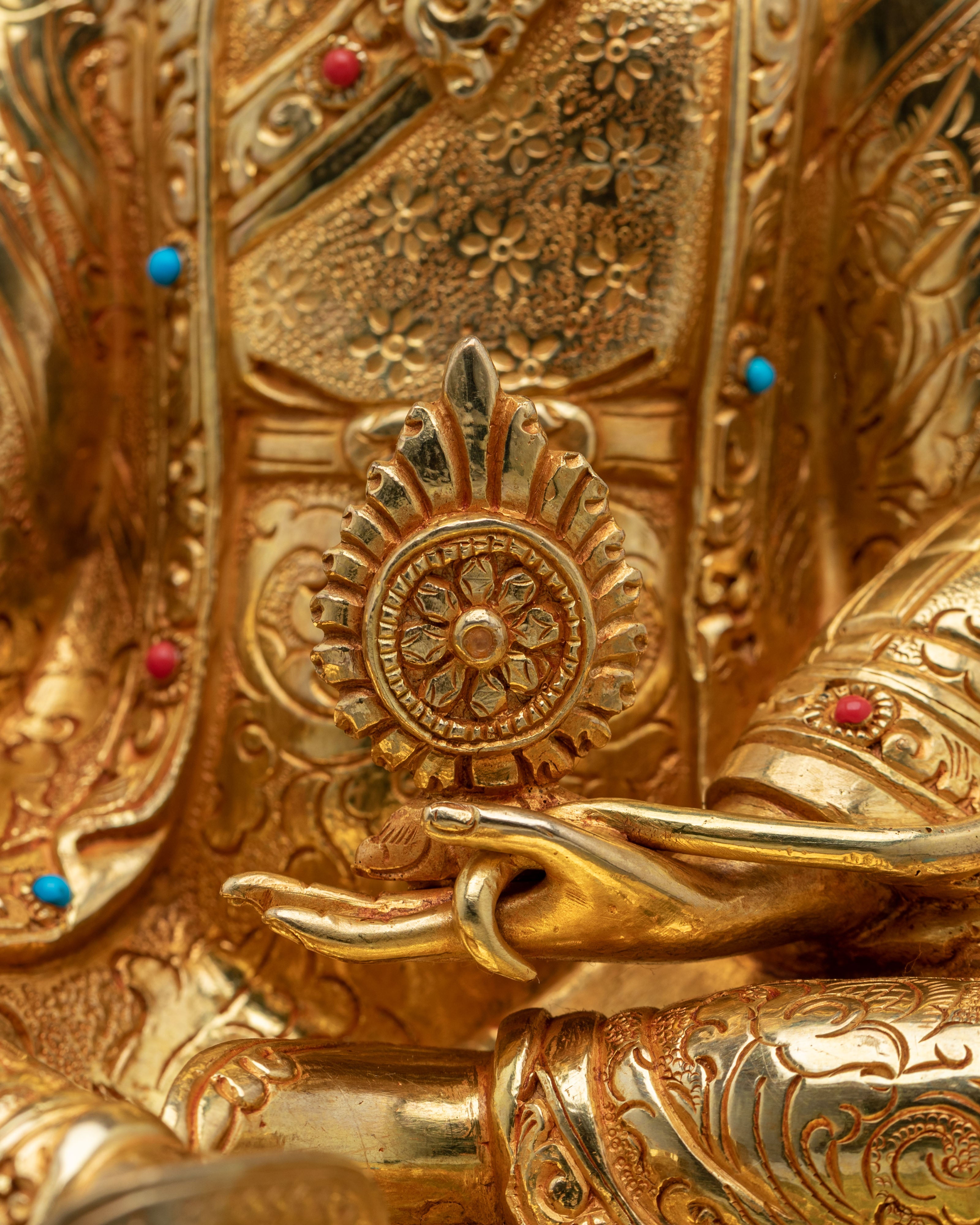 Trisong Detsen Golden Statue | Dharma Patron