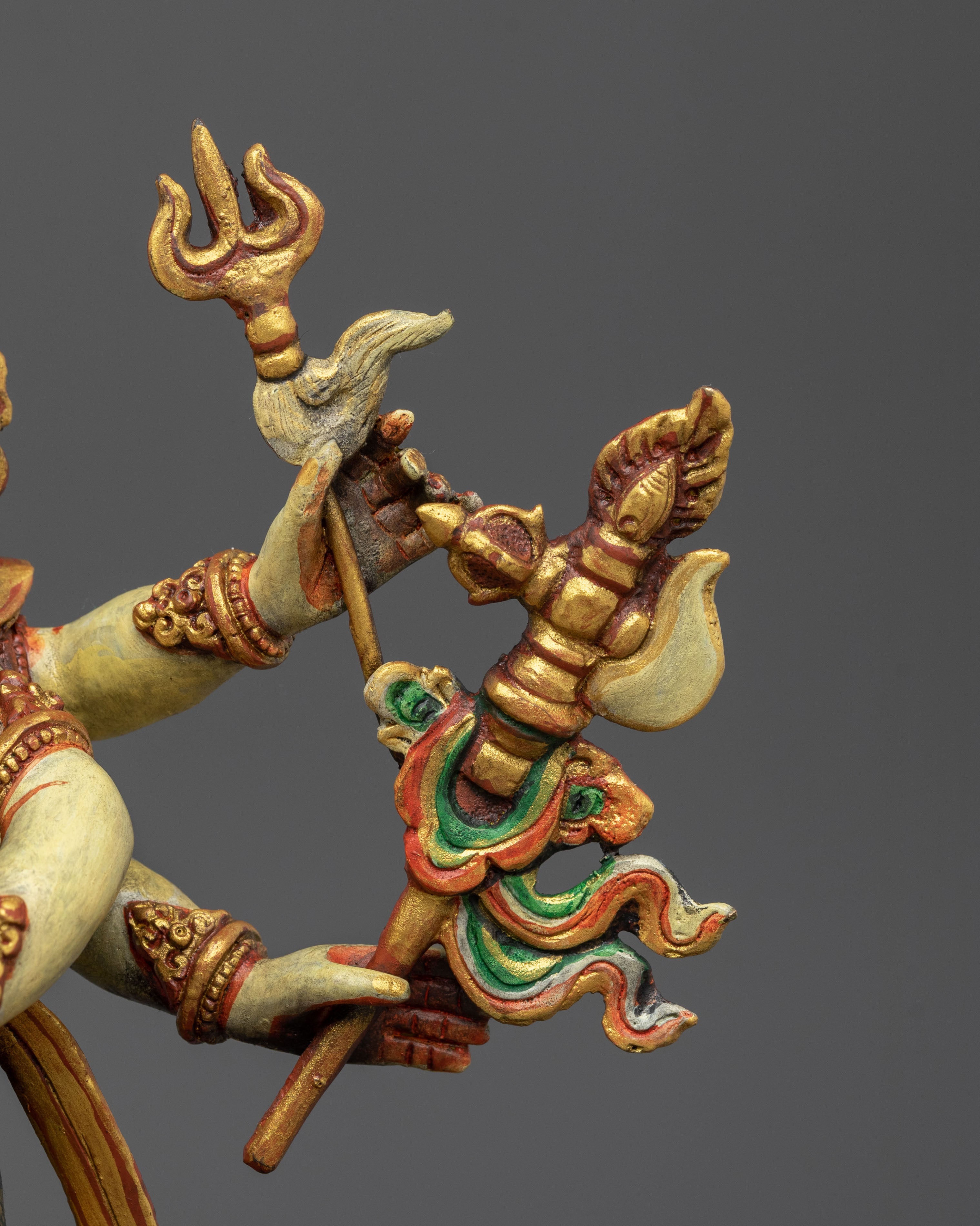 White Mahakala Statue | Fierce Buddhist Protector