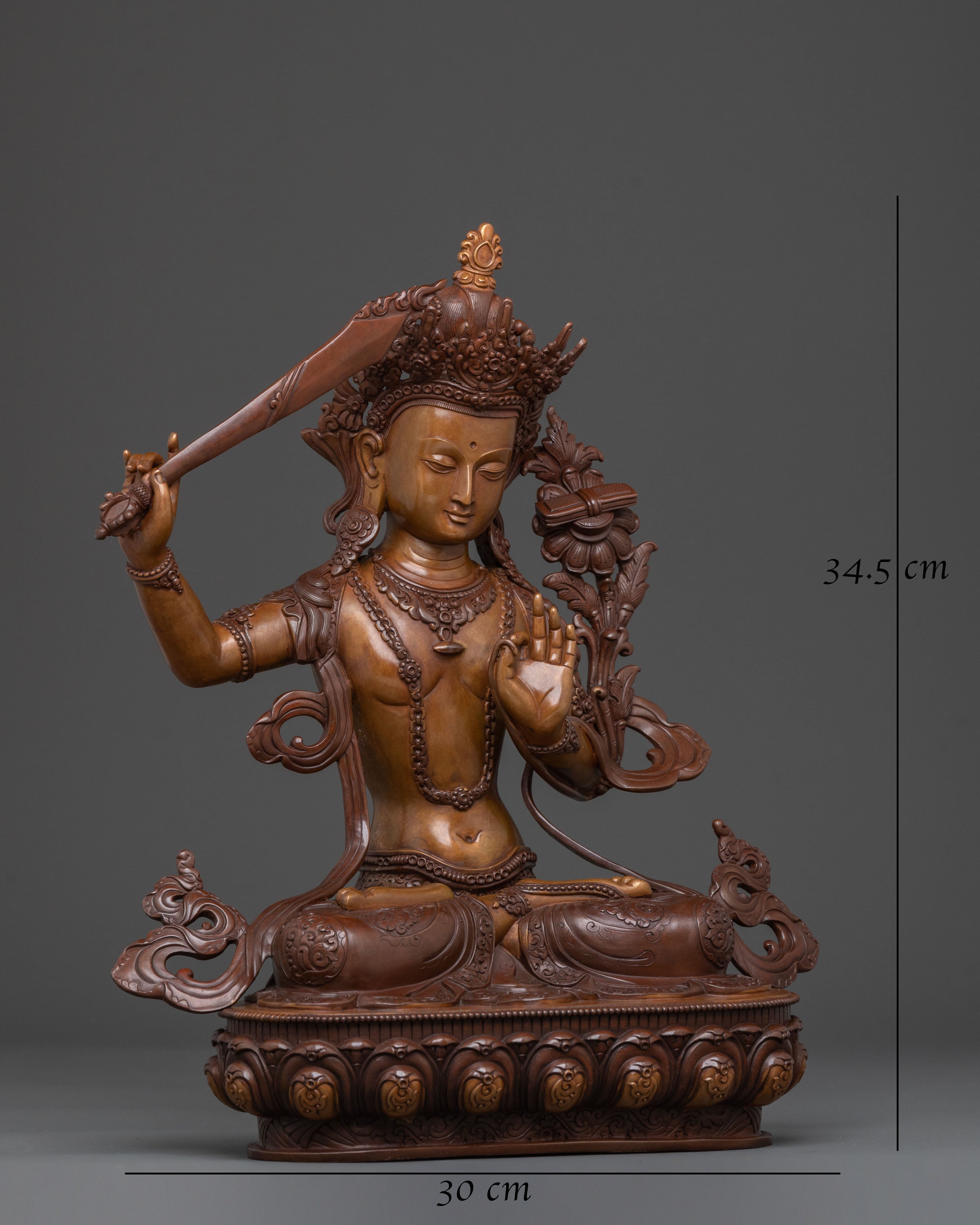 Himalayan Manjushri Traditional Statue | Symbol of Wisdom & Compassion
