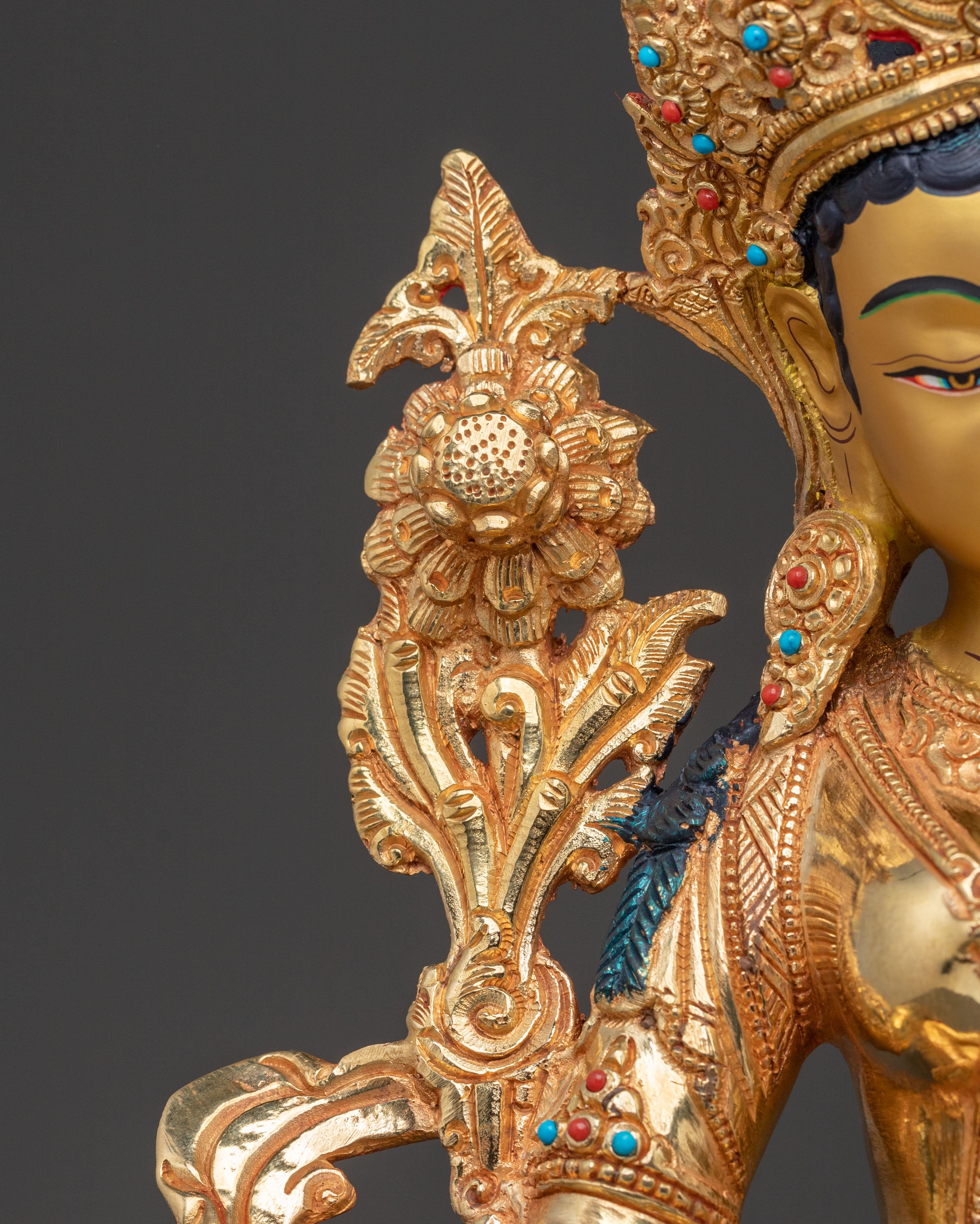 Green Tara Dharma Statue | Handcrafted Serenity
